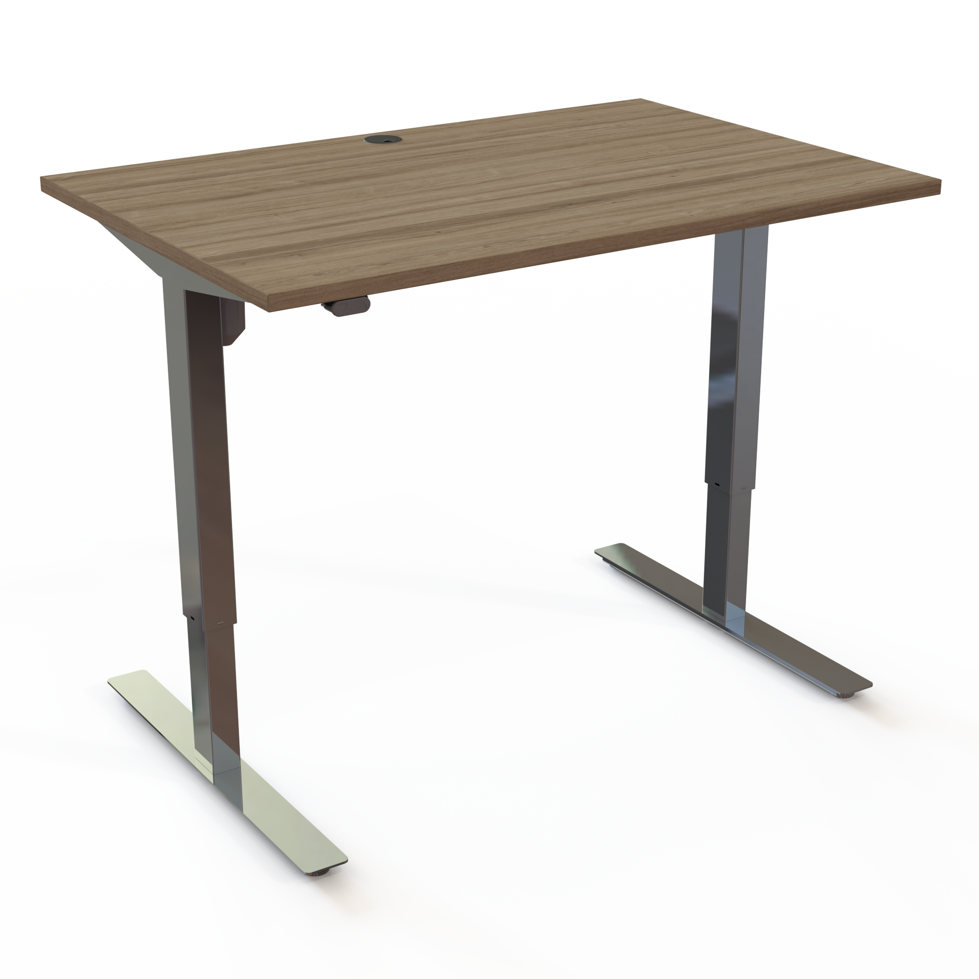 Electric Adjustable Desk | 120x80 cm | Walnut with chrome frame