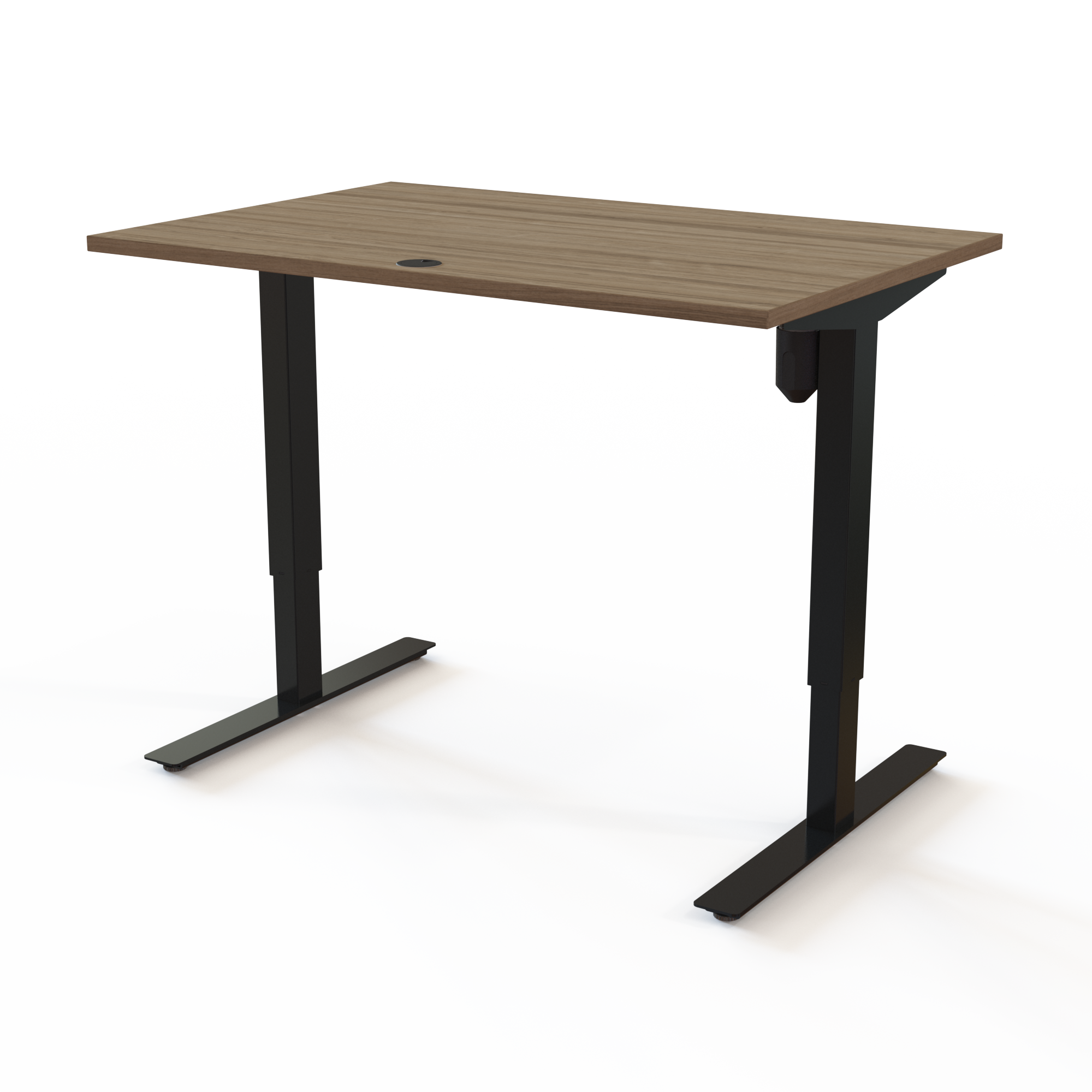 Electric Adjustable Desk | 120x80 cm | Walnut with black frame