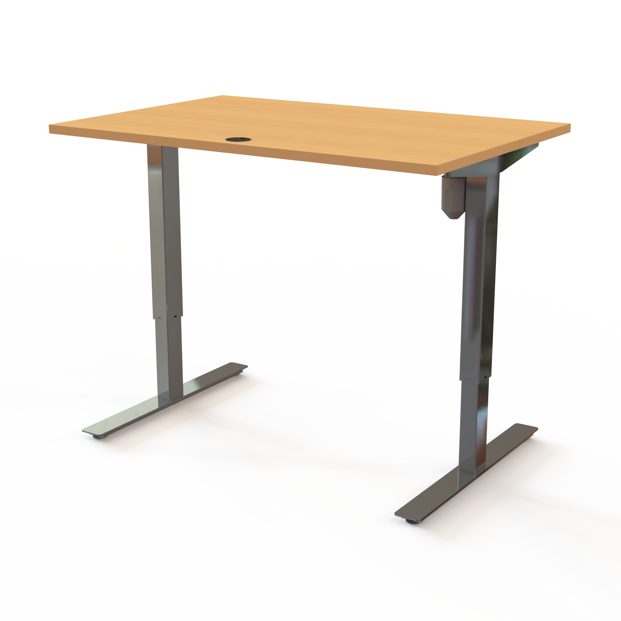 Electric Adjustable Desk | 120x80 cm | Beech with chrome frame