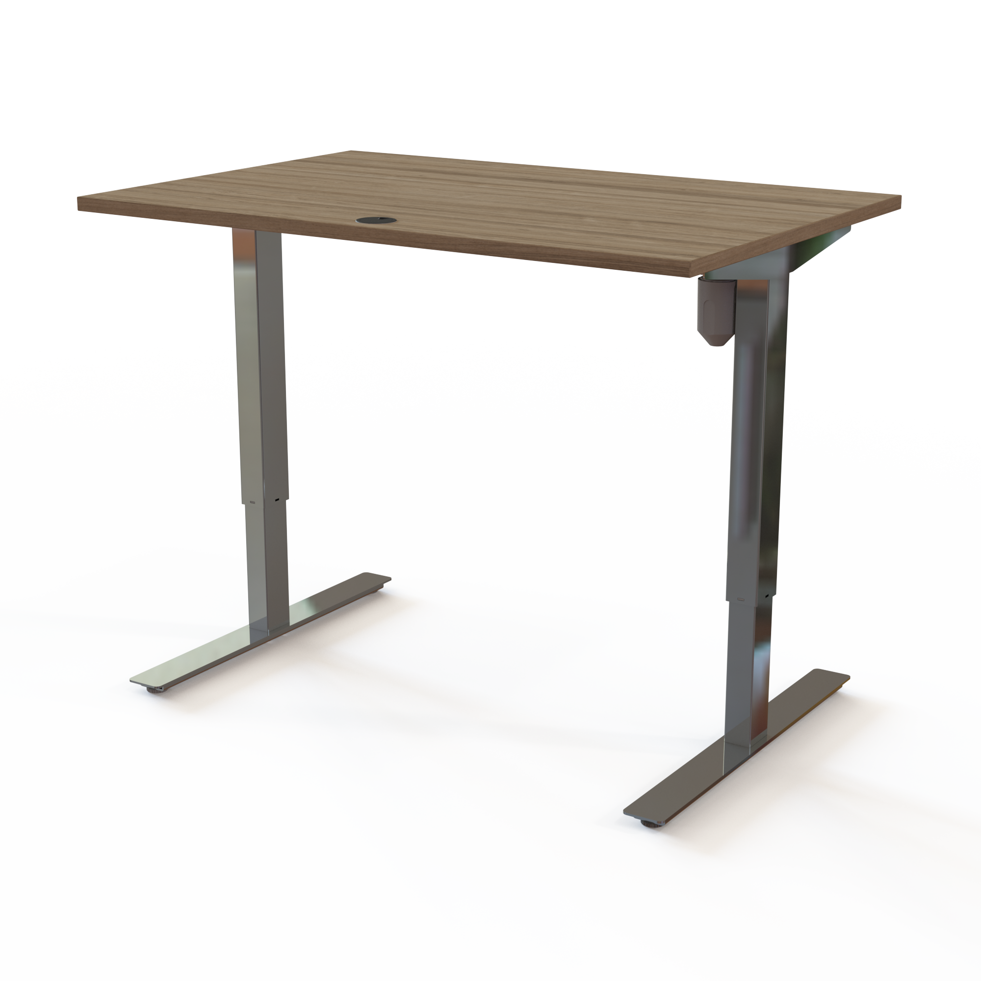 Electric Adjustable Desk | 120x80 cm | Walnut with chrome frame