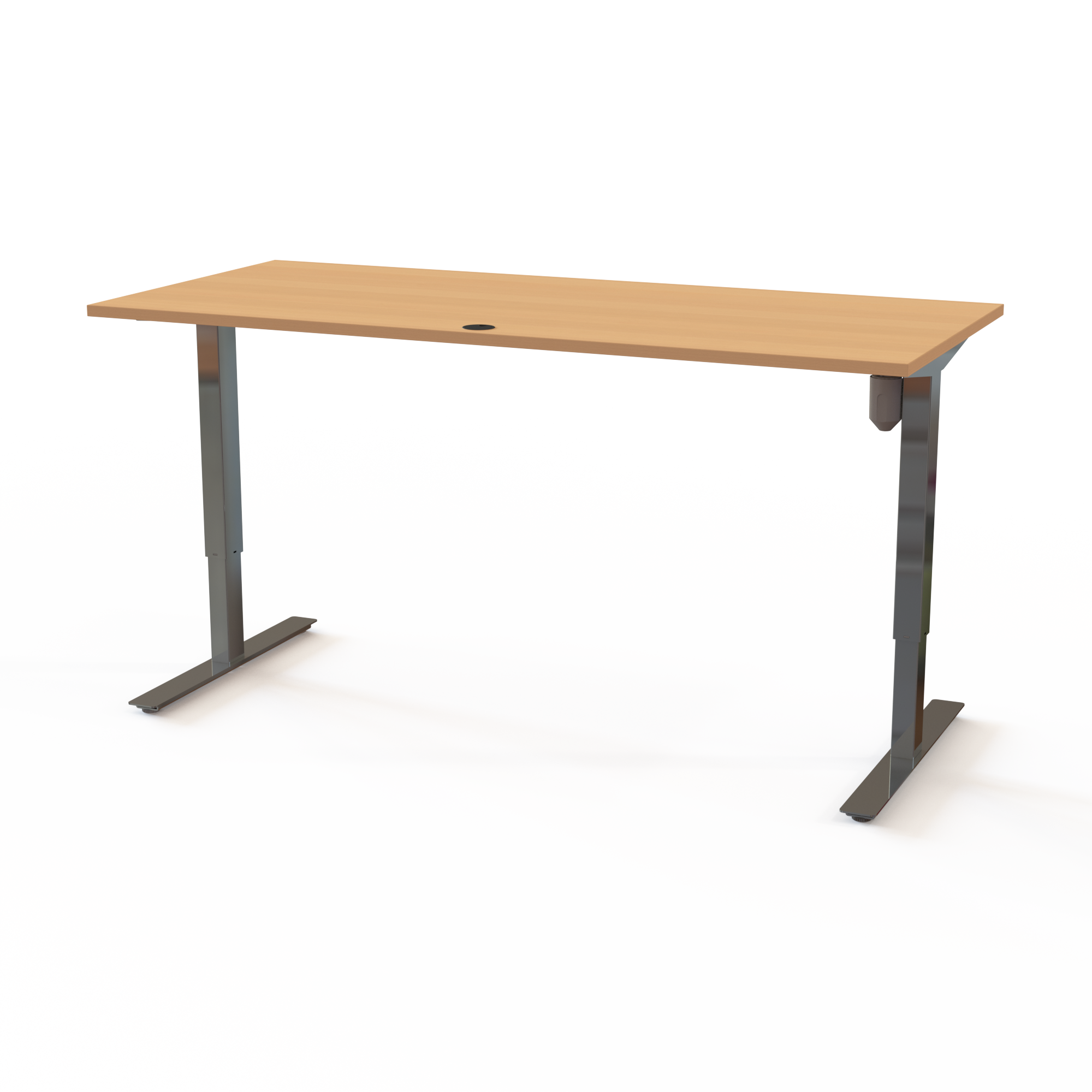 Electric Adjustable Desk | 180x80 cm | Beech with chrome frame
