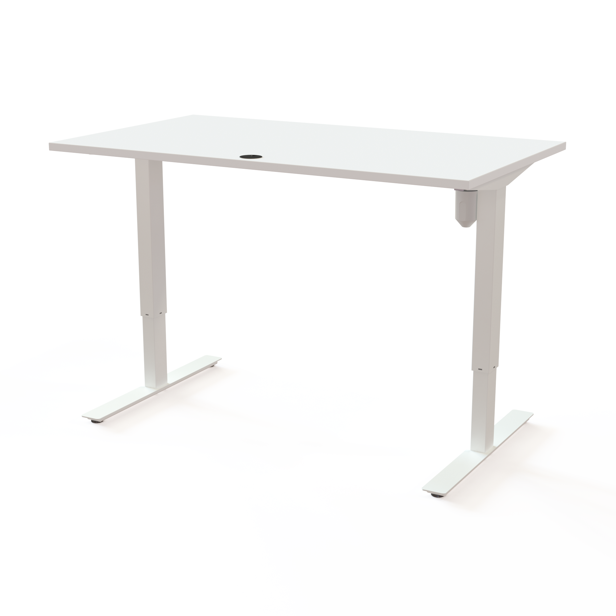 Electric Adjustable Desk | 140x80 cm | White with white frame
