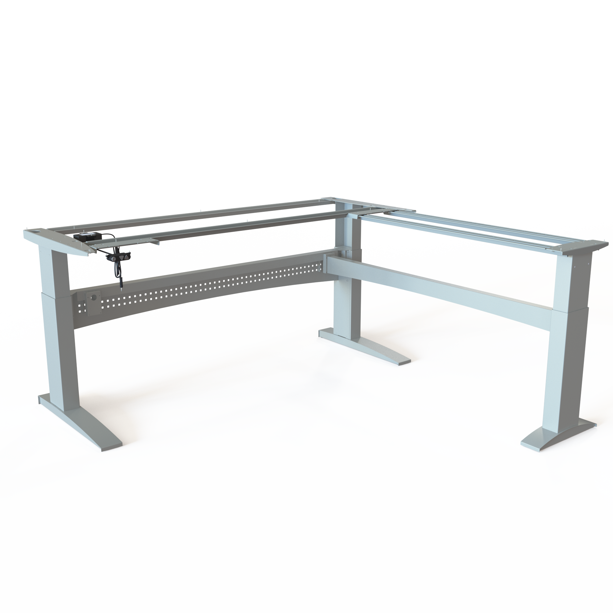 Electric Desk Frame | Width 196 cm | Silver