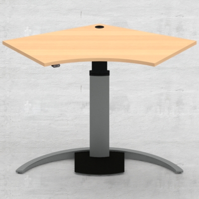Electric Adjustable Desk | 138x92 cm | Beech with silver frame