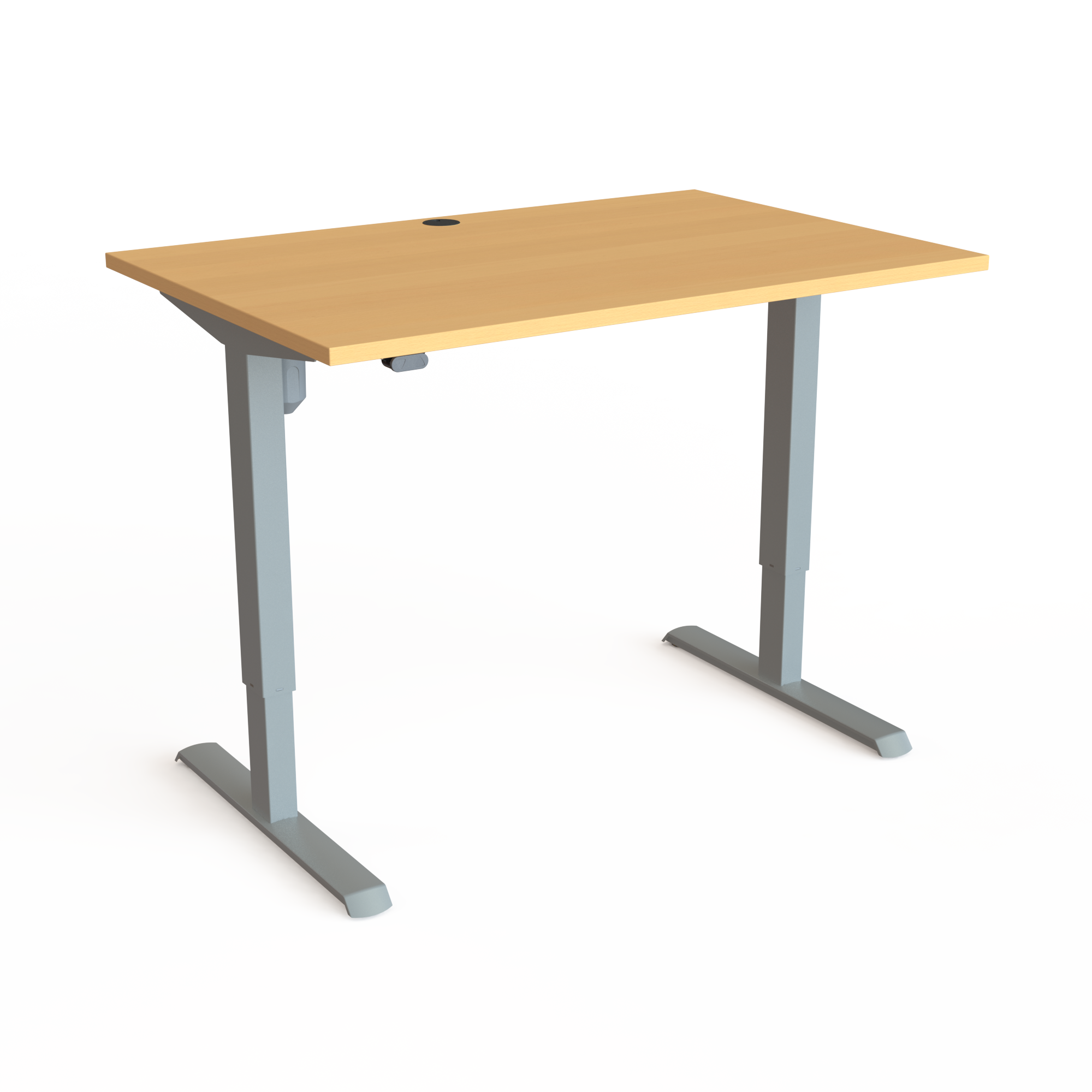 Electric Adjustable Desk | 120x80 cm | Beech with silver frame