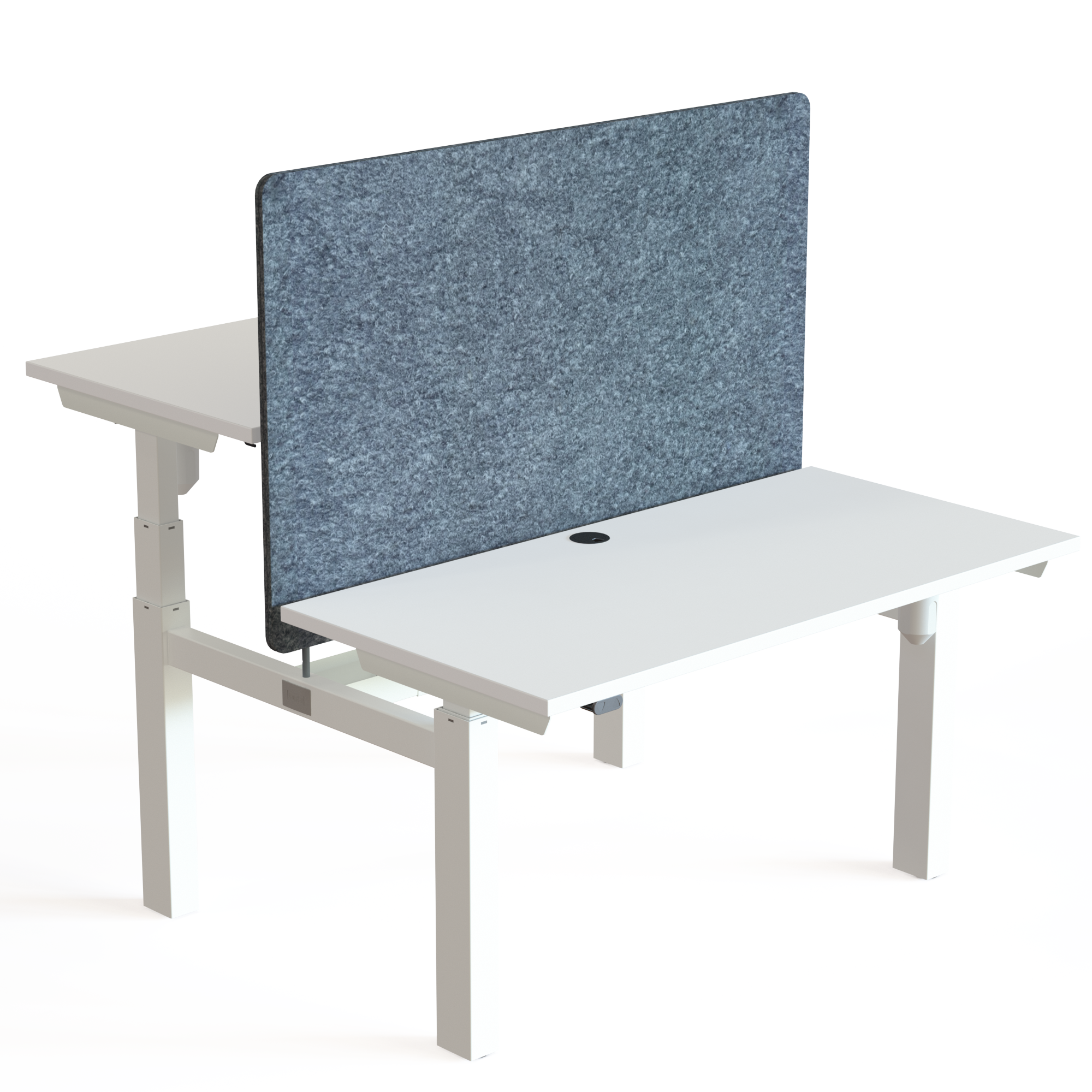 Electric Adjustable Desk | 120x60 cm | White with white frame