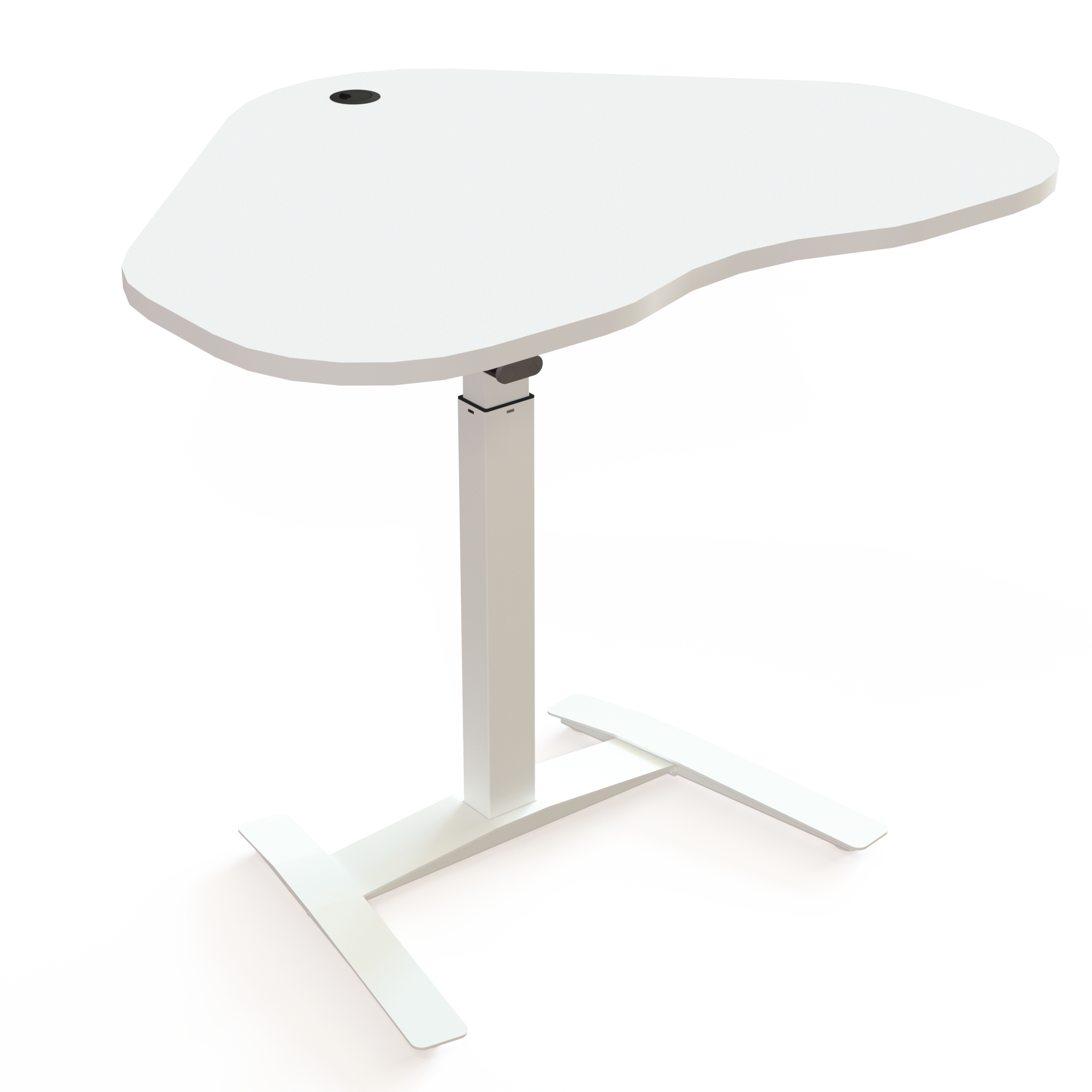 Electric Adjustable Desk | 117x90 cm | White with white frame