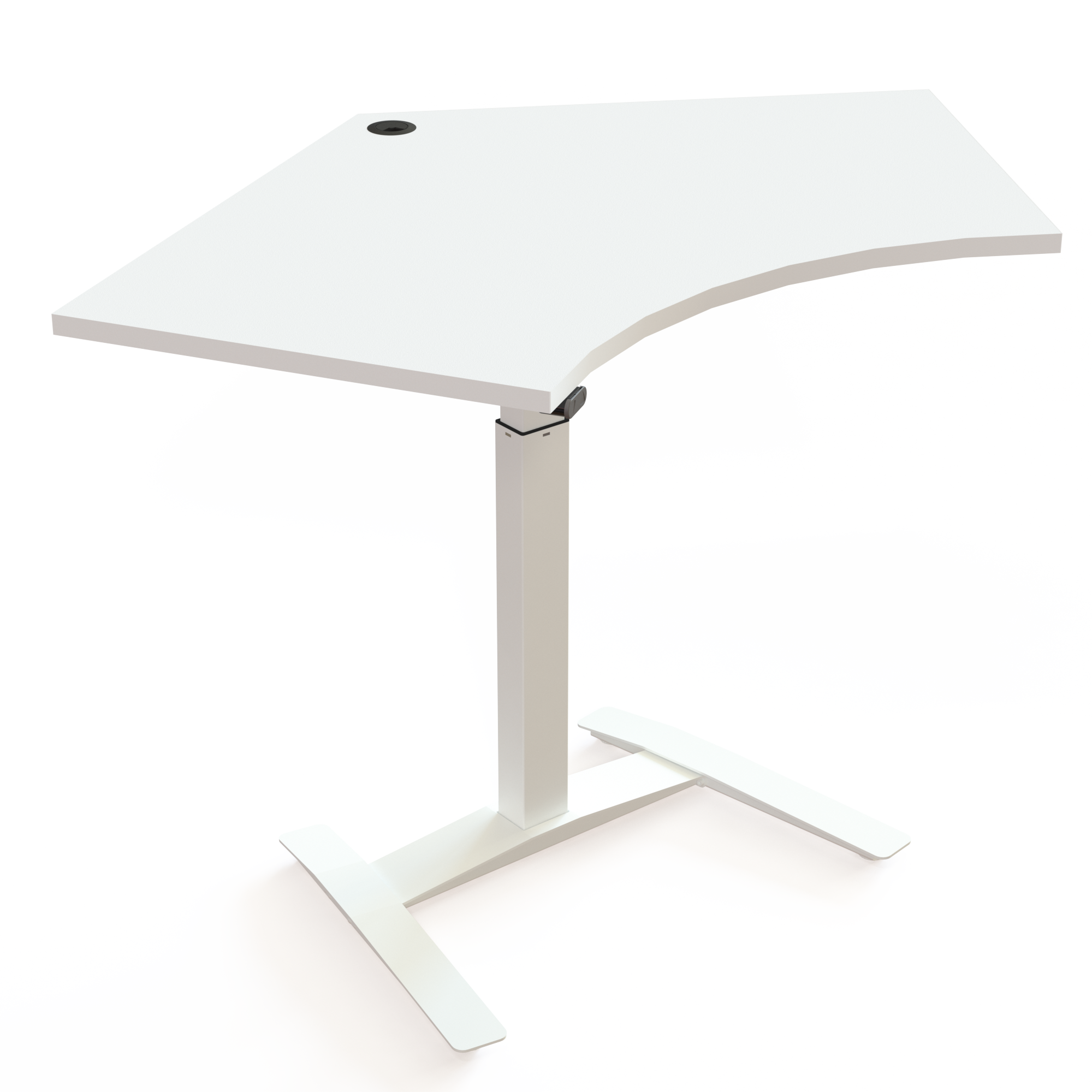 Electric Adjustable Desk | 138x92 cm | White with white frame