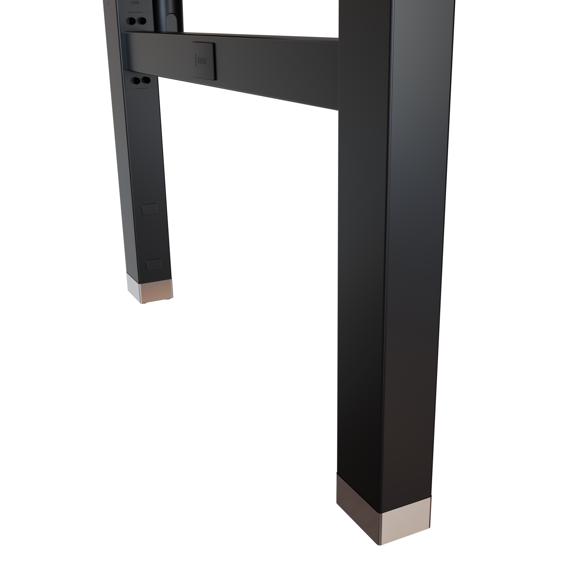 Ergonomic desk | 160x80 cm | White with black frame