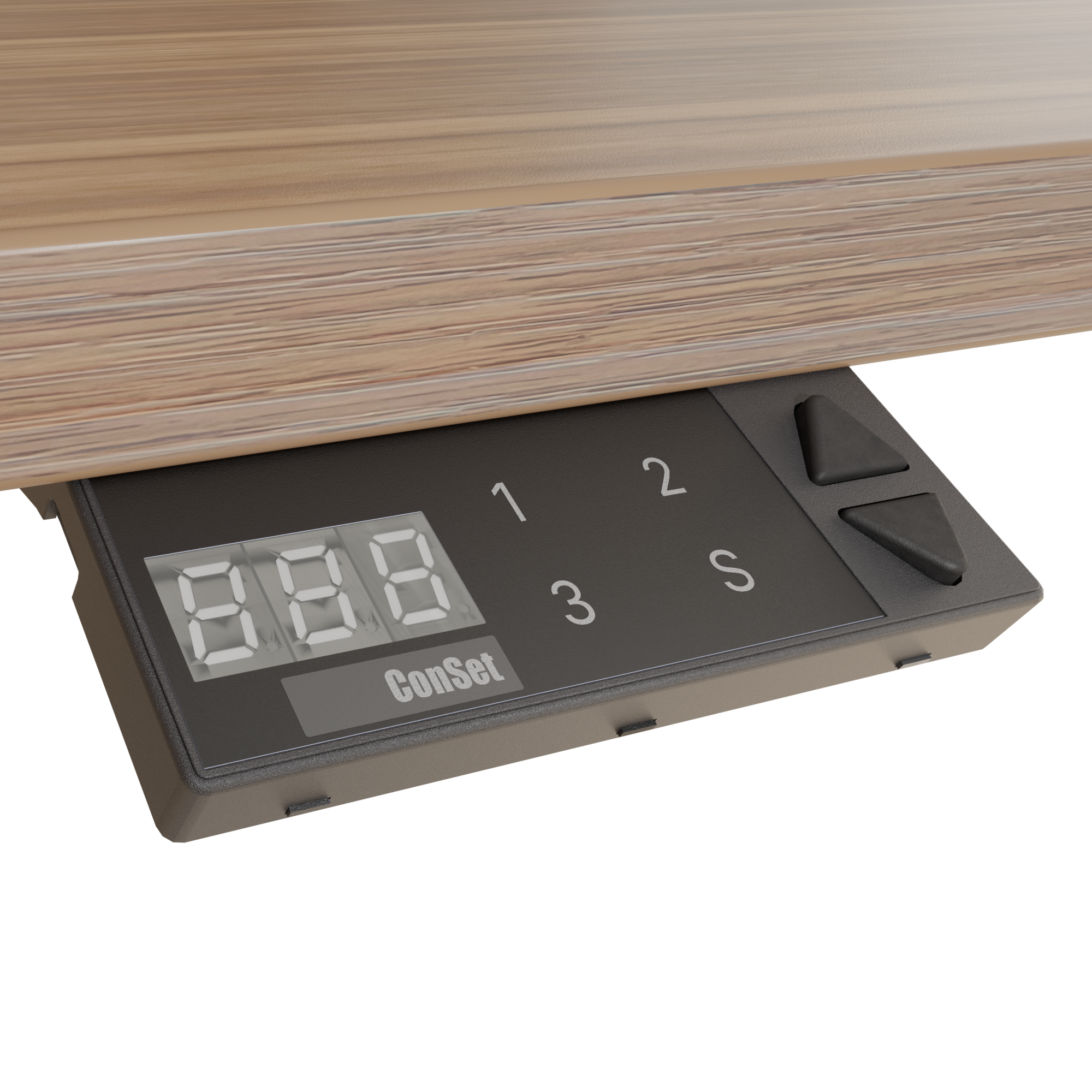 Ergonomic desk | 180x80 cm | Walnut with white frame