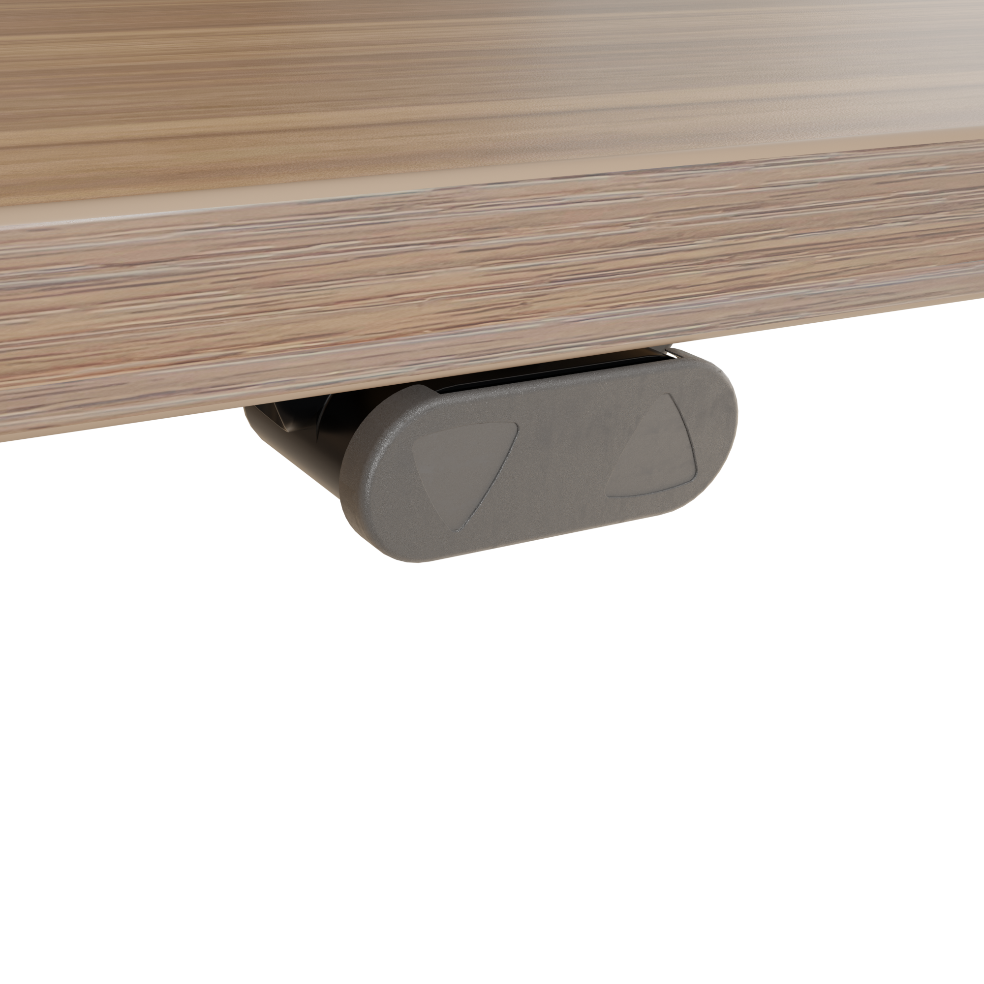 Ergonomic desk | 180x80 cm | Walnut with silver frame