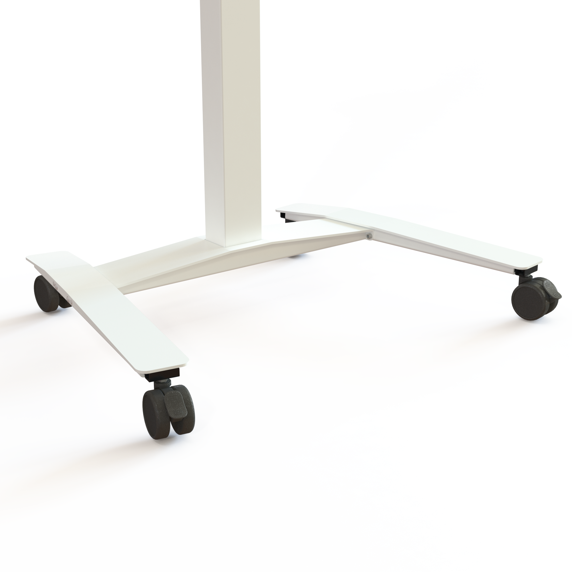TV Stand on wheels with 880mm electric height adjustment. Commercial