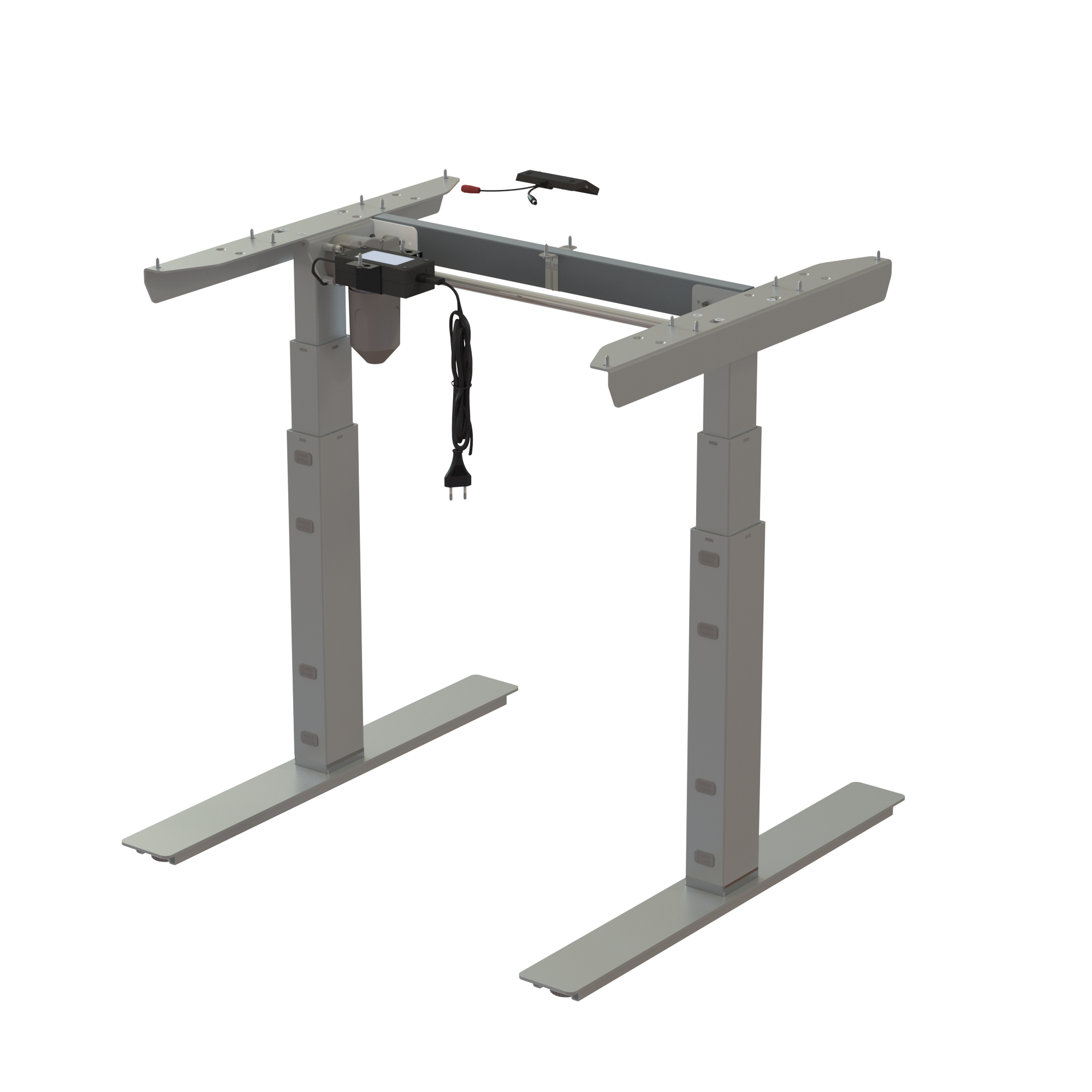 Ergonomic desk frame | Width 072 cm | Silver