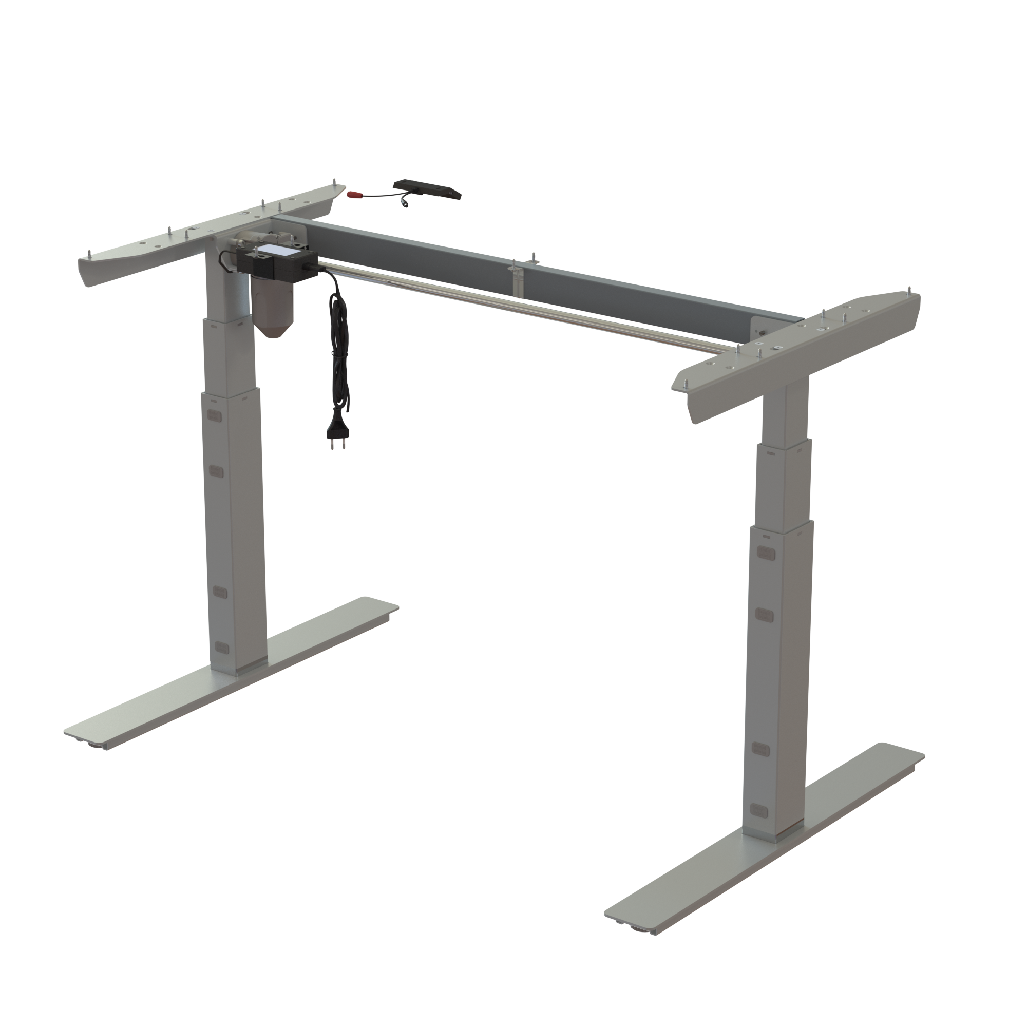 Ergonomic desk frame | Width 112 cm | Silver