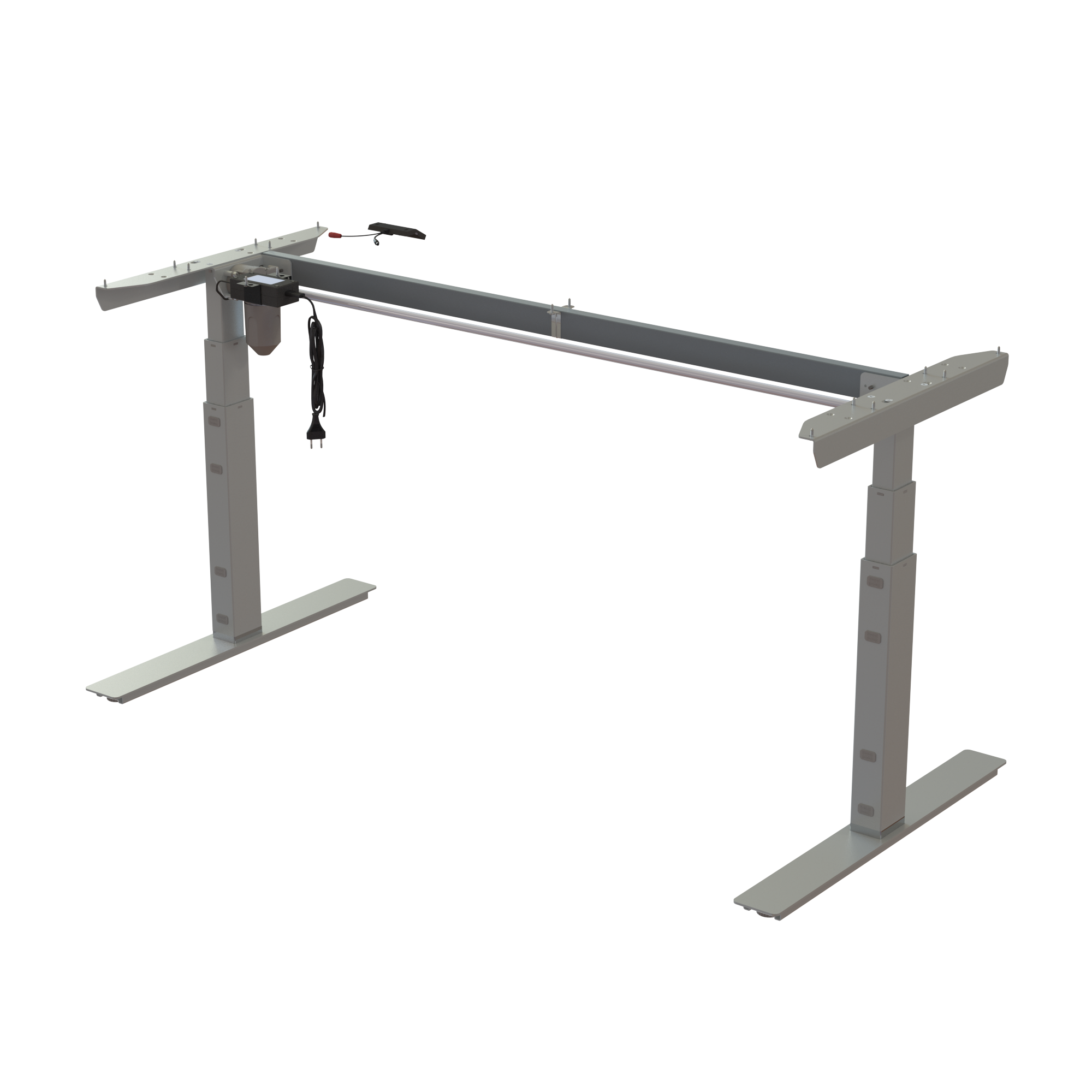 Ergonomic desk frame | Width 152 cm | Silver