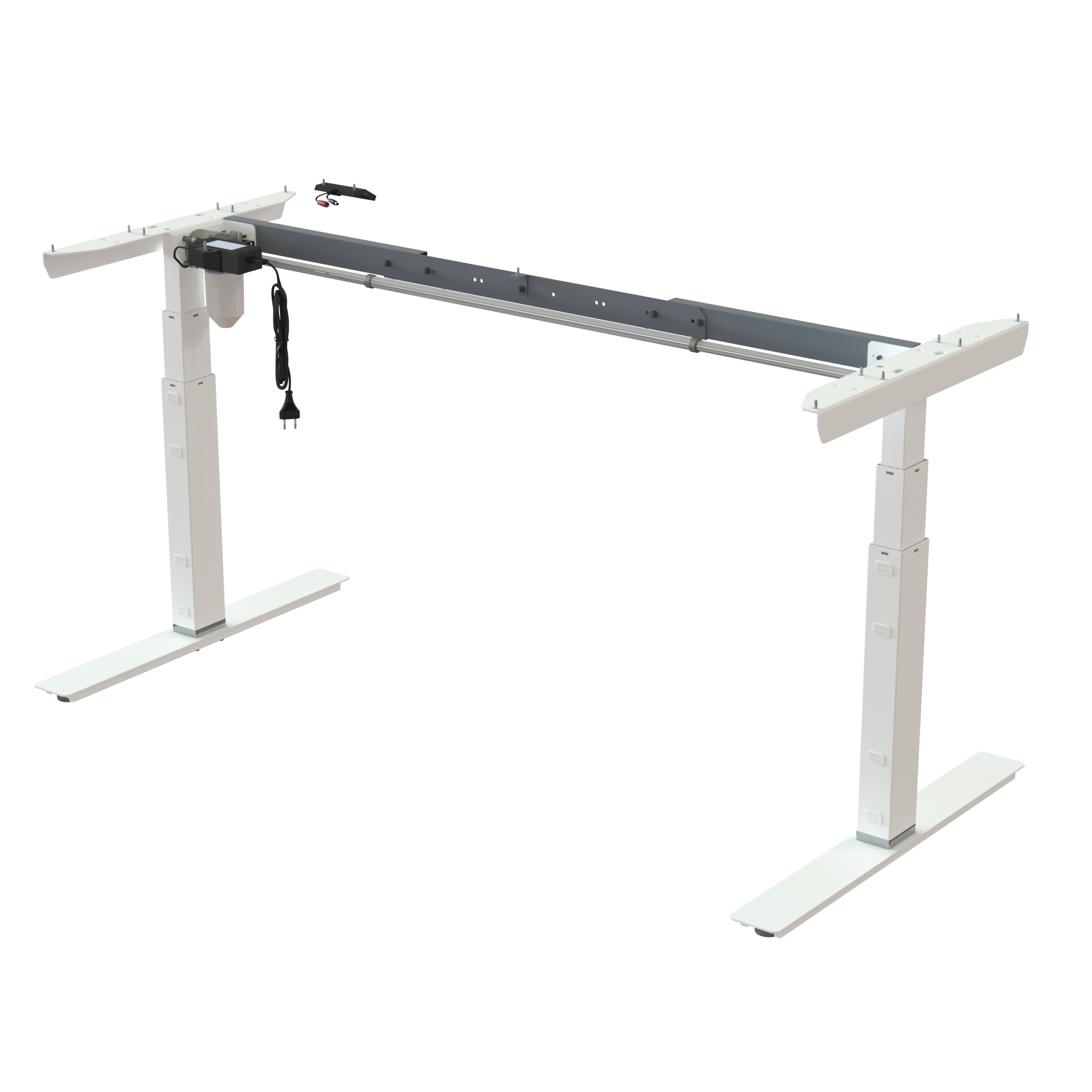 Ergonomic desk frame | Width 112-152 cm | White