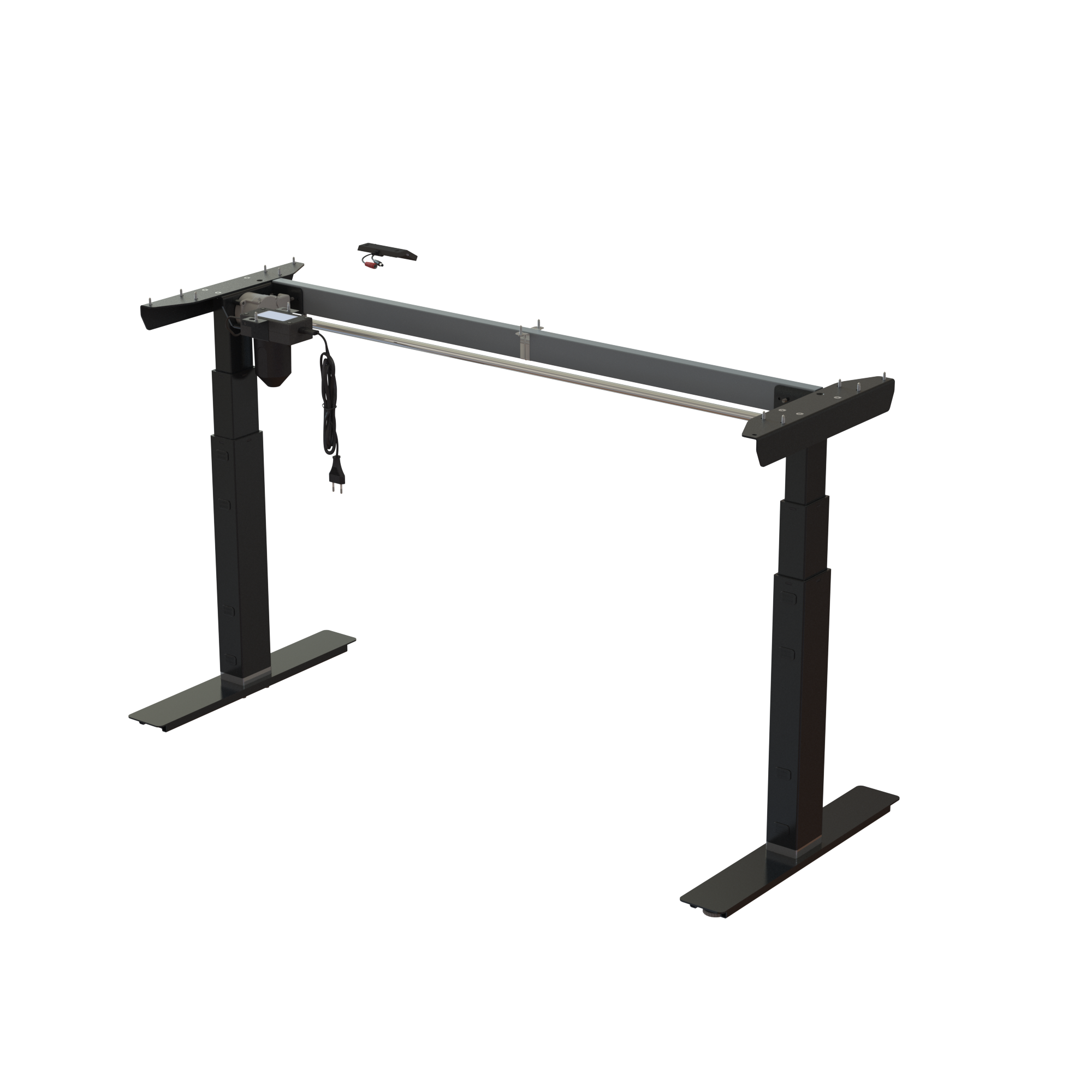 Ergonomic desk frame | Width 129 cm | Black 