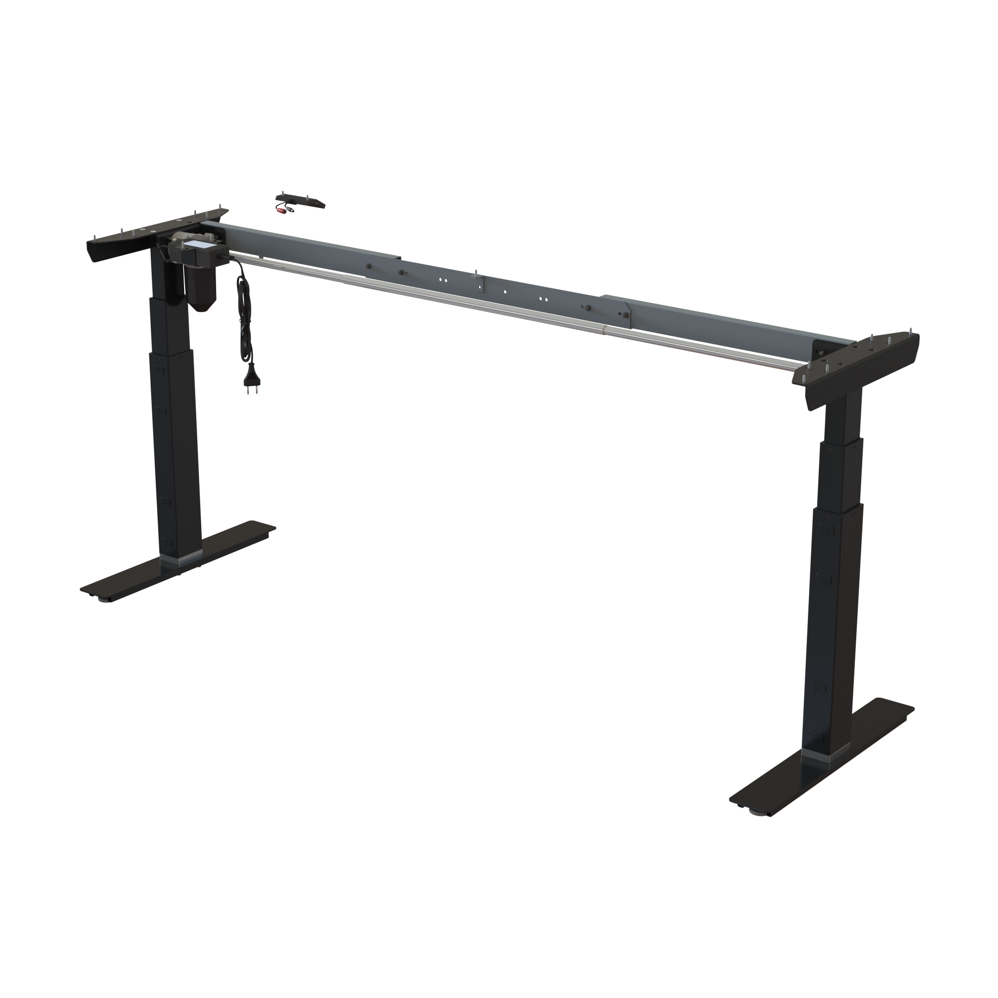 Ergonomic desk frame | Width 132-172 cm | Black 