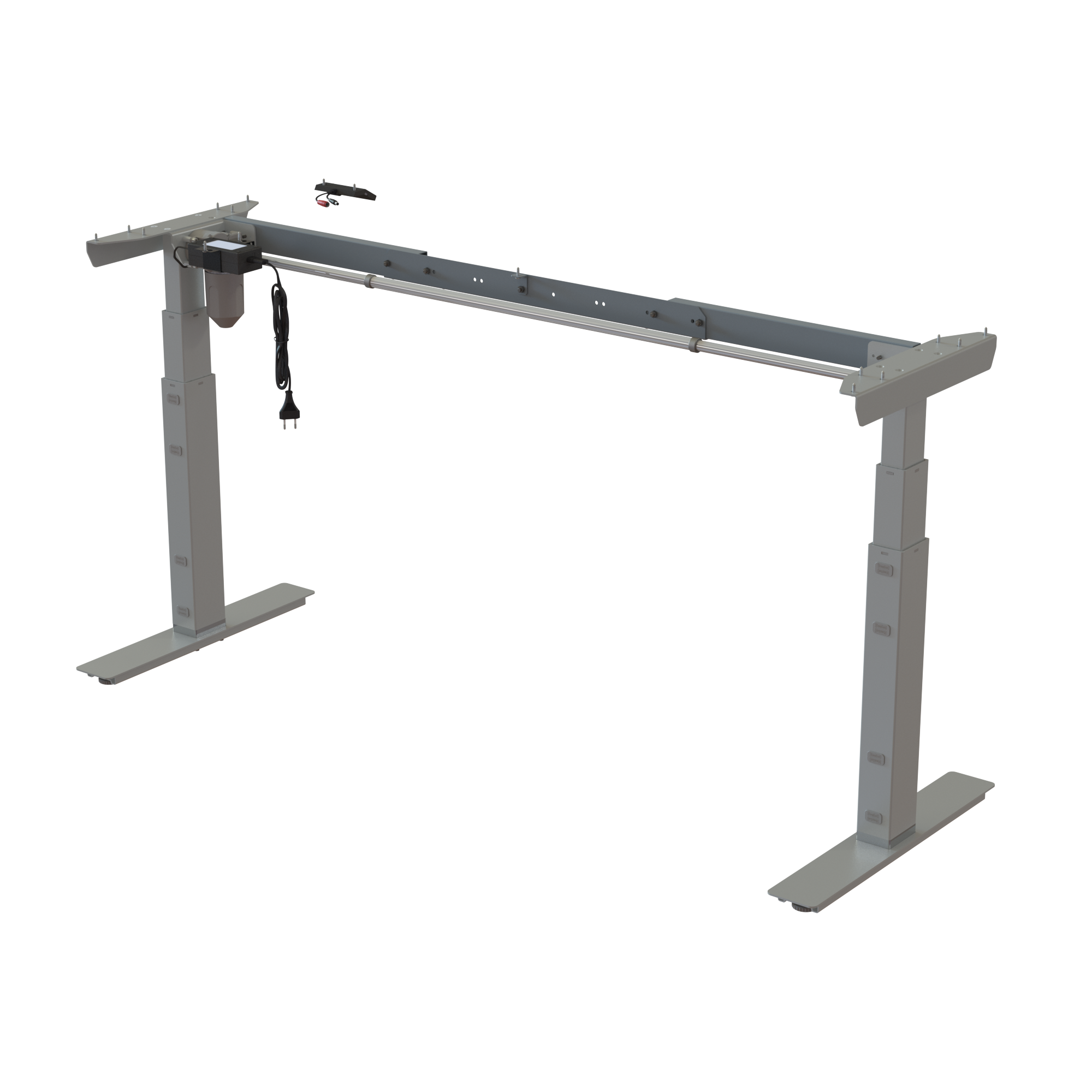 Ergonomic desk frame | Width 112-152 cm | Silver