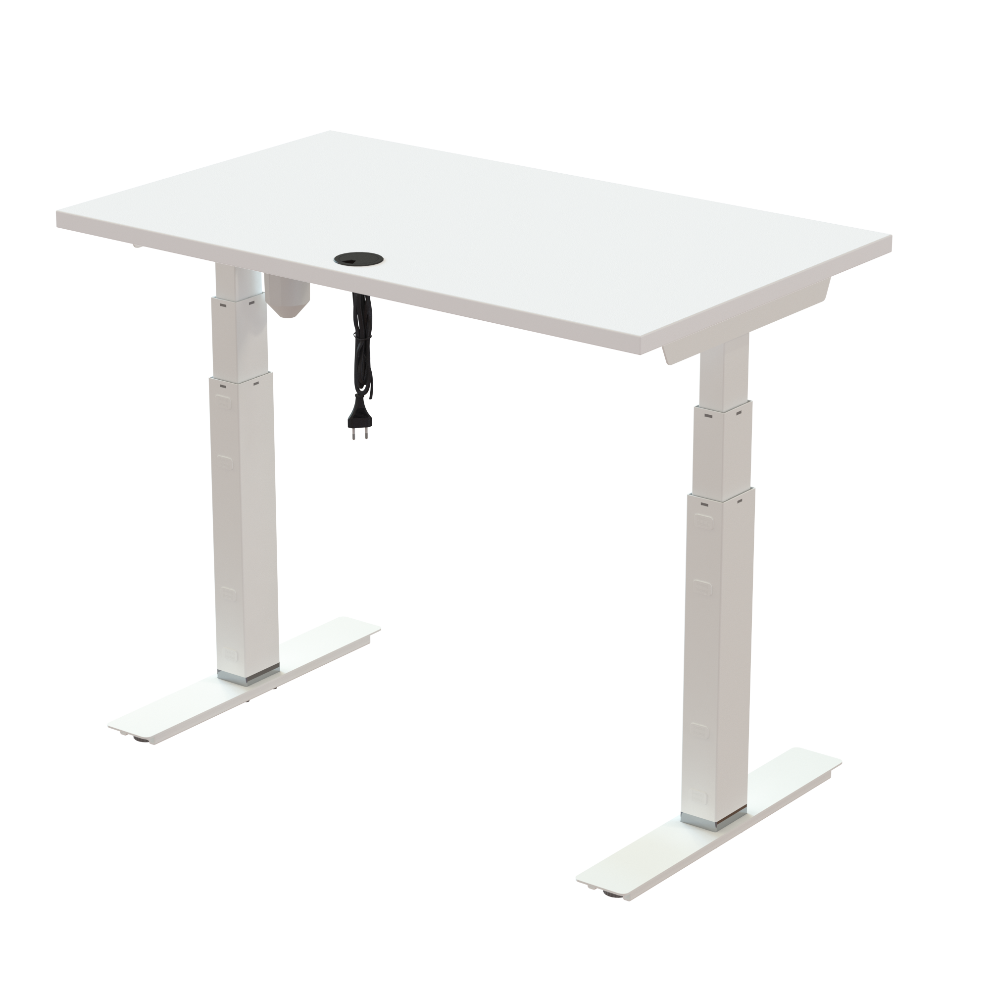 Ergonomic desk | 100x60 cm | White with white frame