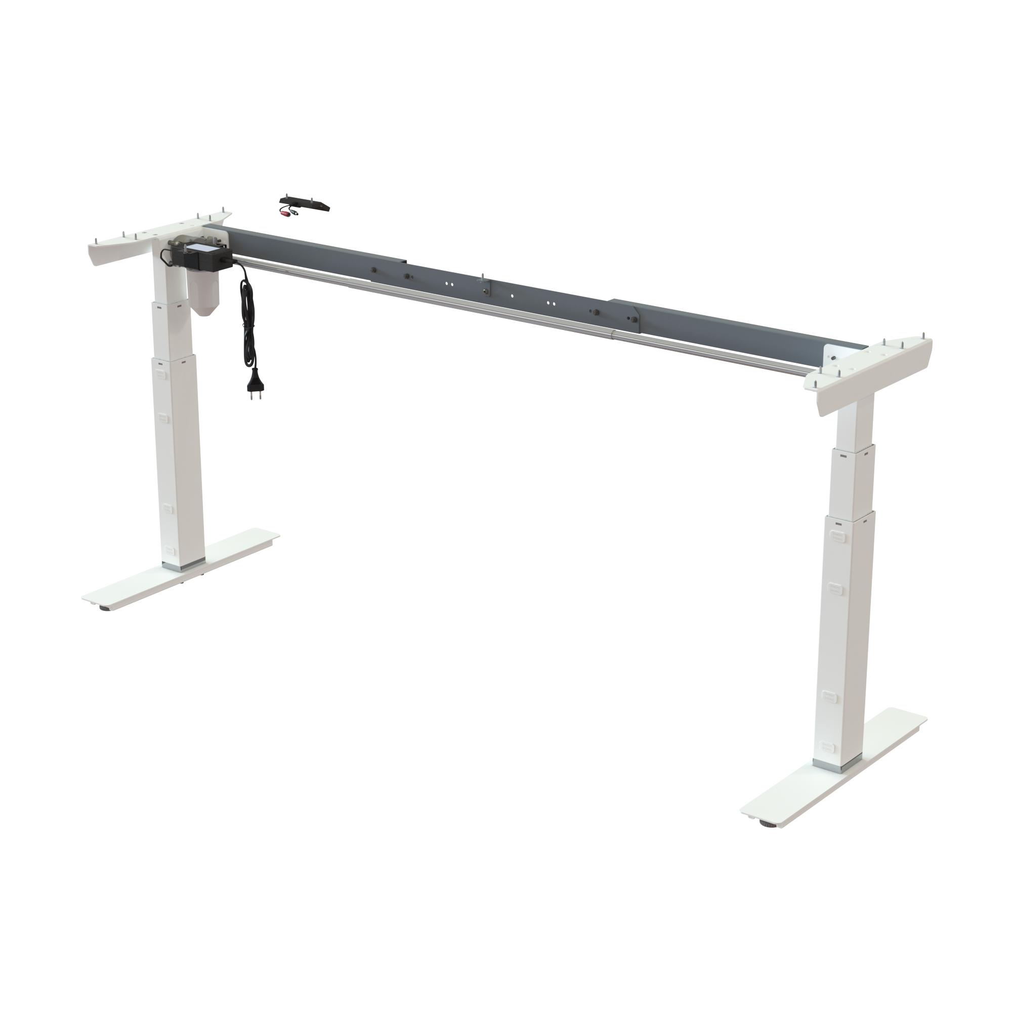 Ergonomic desk frame | Width 132-172 cm | White
