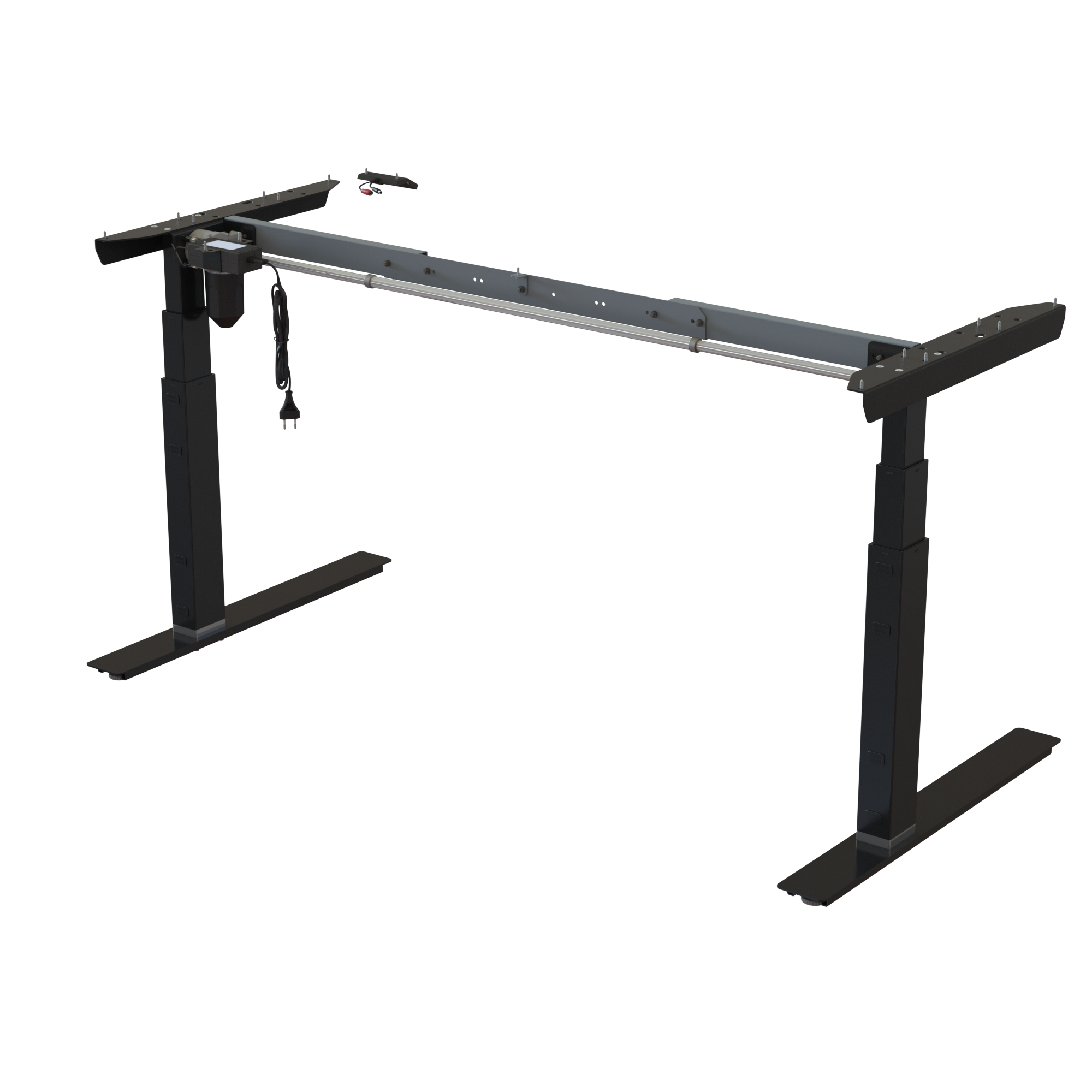 Ergonomic desk frame | Width 112-152 cm | Black 