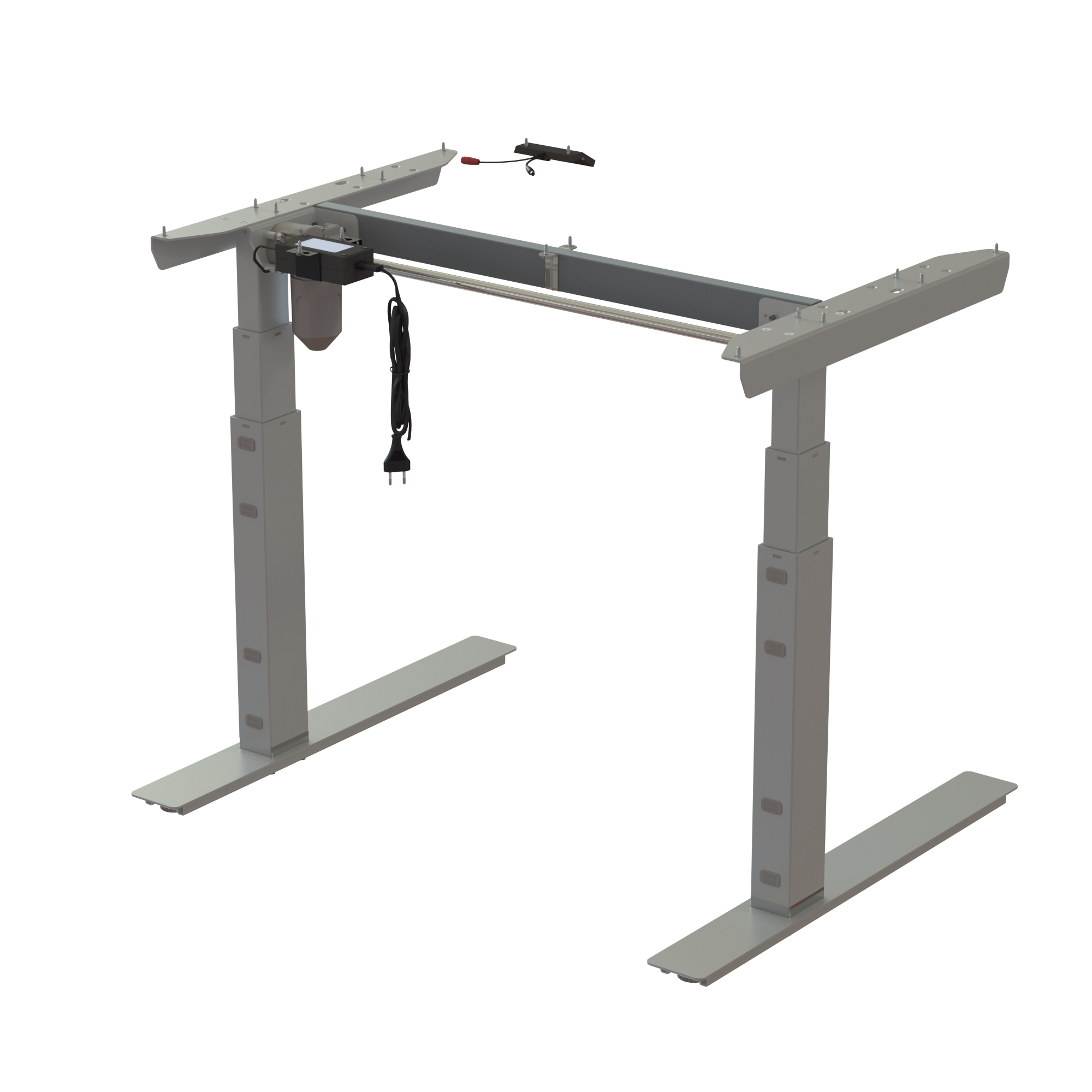 Ergonomic desk frame | Width 092 cm | Silver