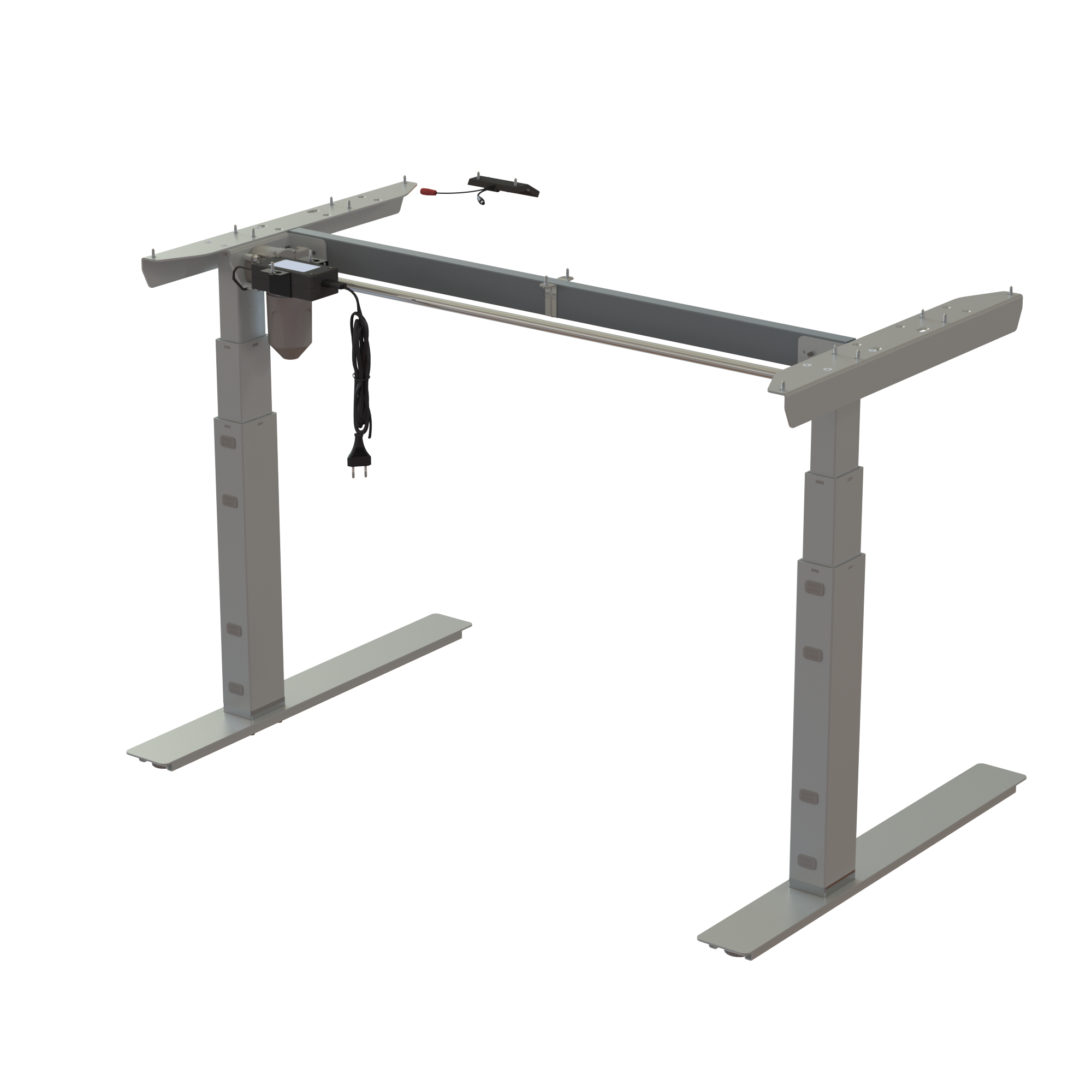 Ergonomic desk frame | Width 112 cm | Silver