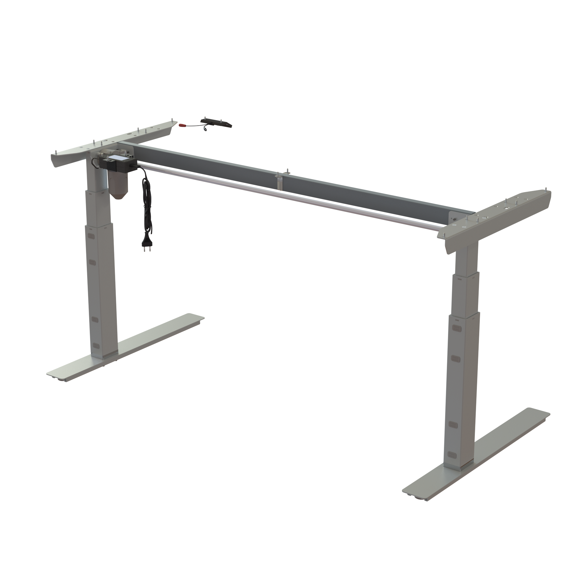 Ergonomic desk frame | Width 152 cm | Silver