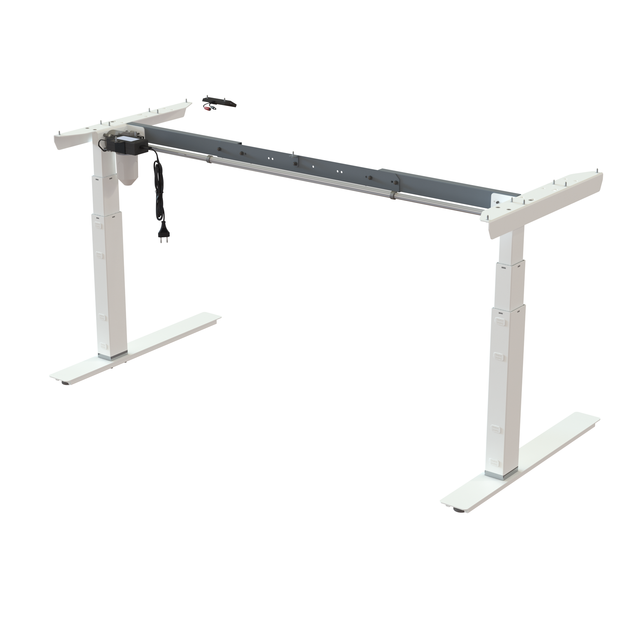 Ergonomic desk frame | Width 112-152 cm | White