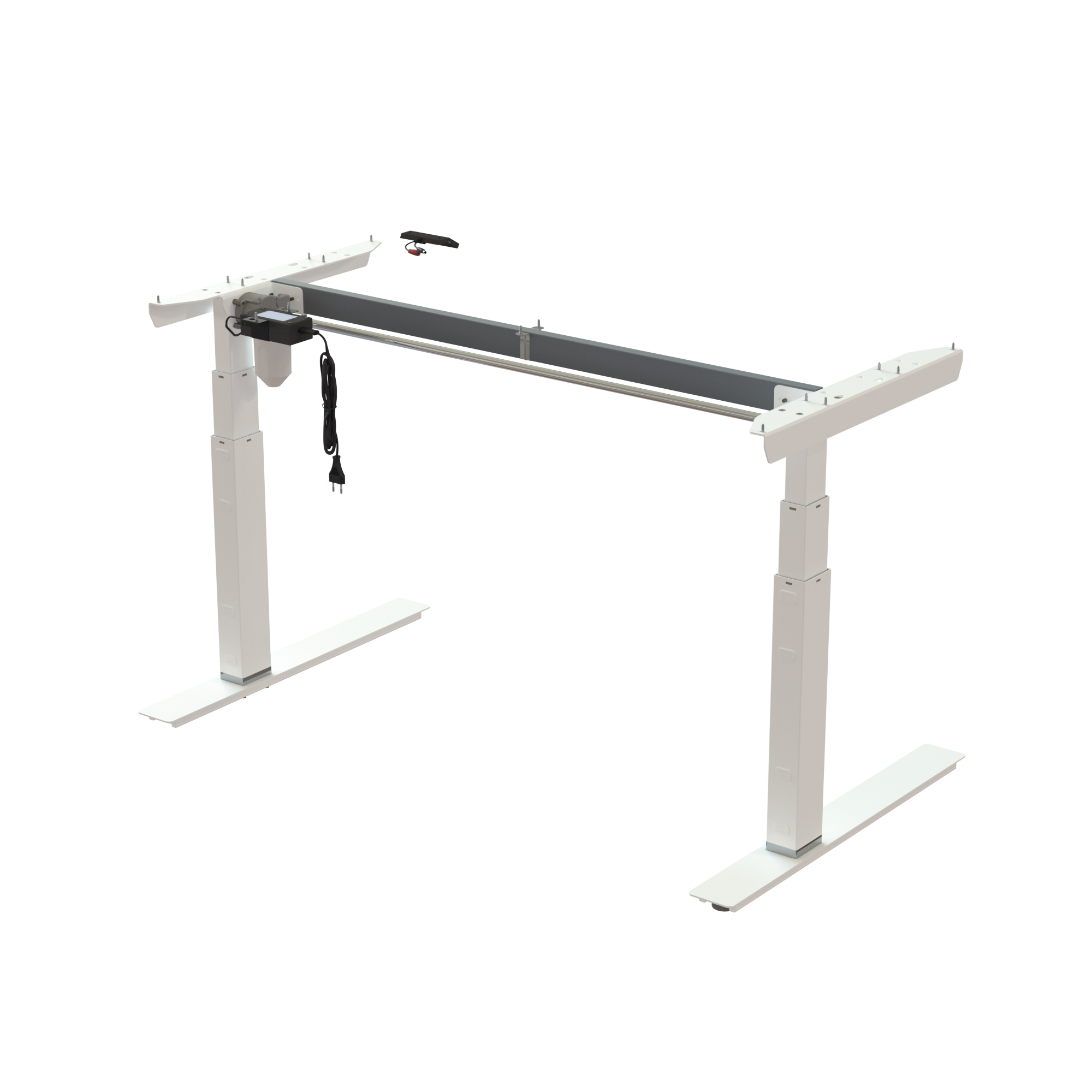Ergonomic desk frame | Width 129 cm | White