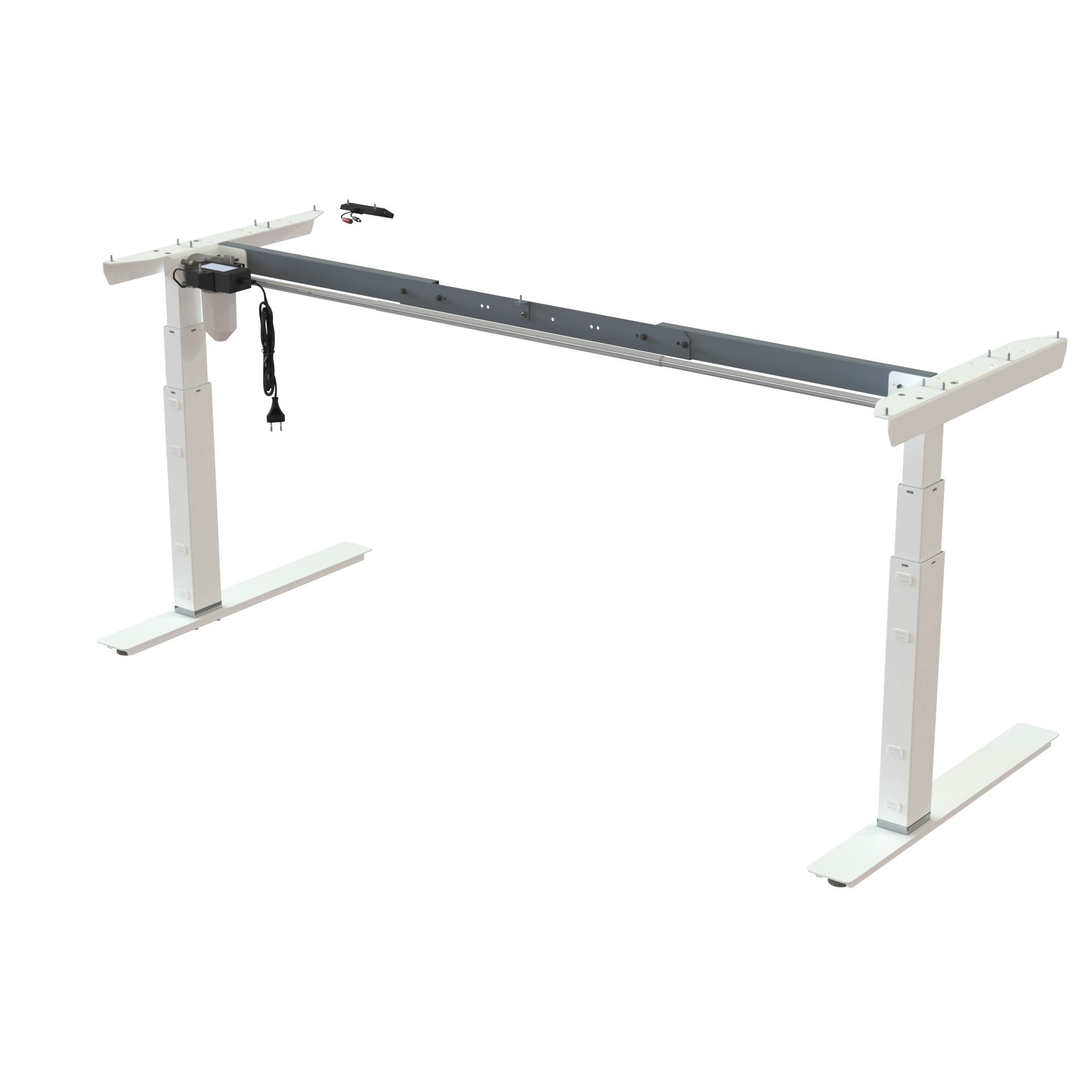 Ergonomic desk frame | Width 132-172 cm | White
