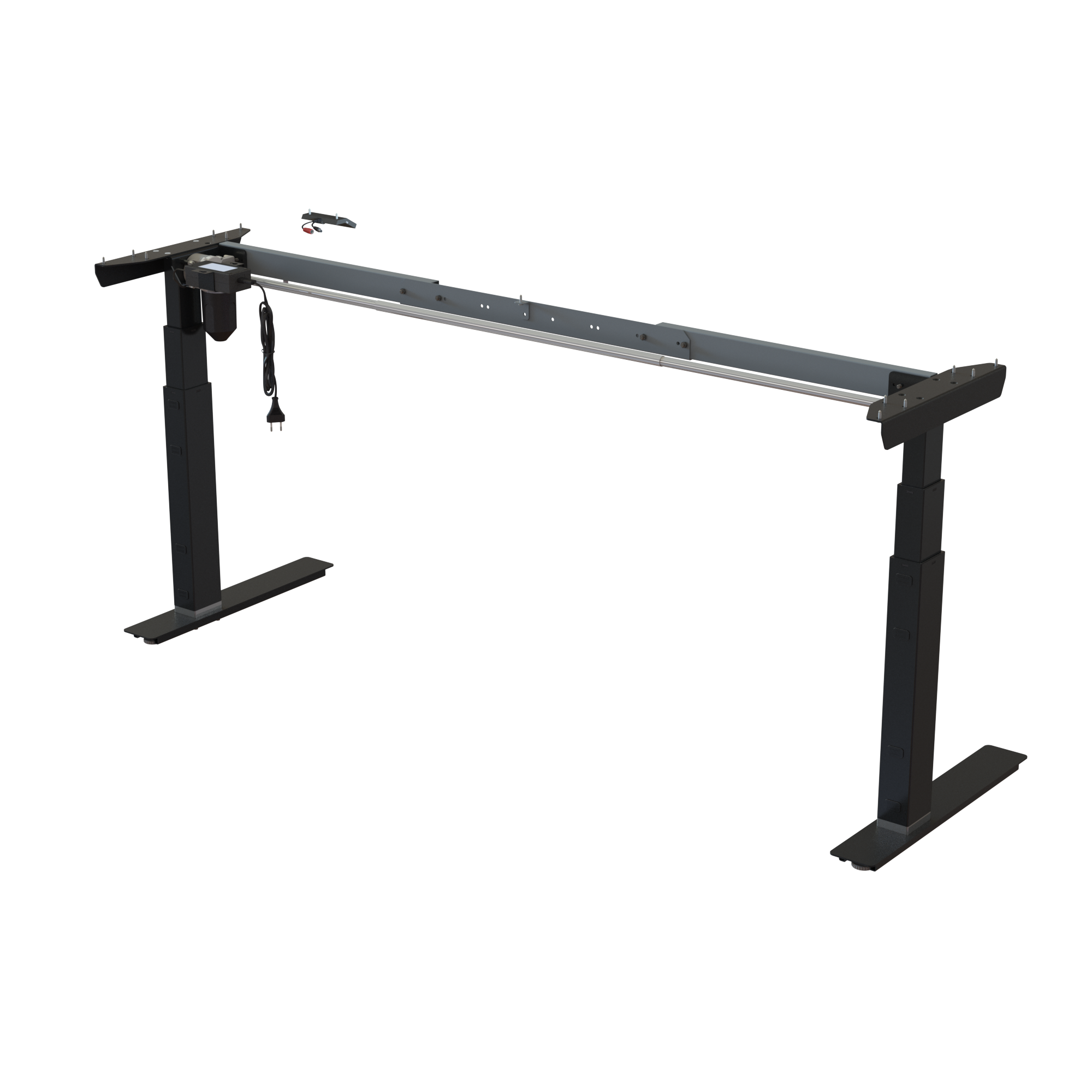Ergonomic desk frame | Width 132-172 cm | Black 
