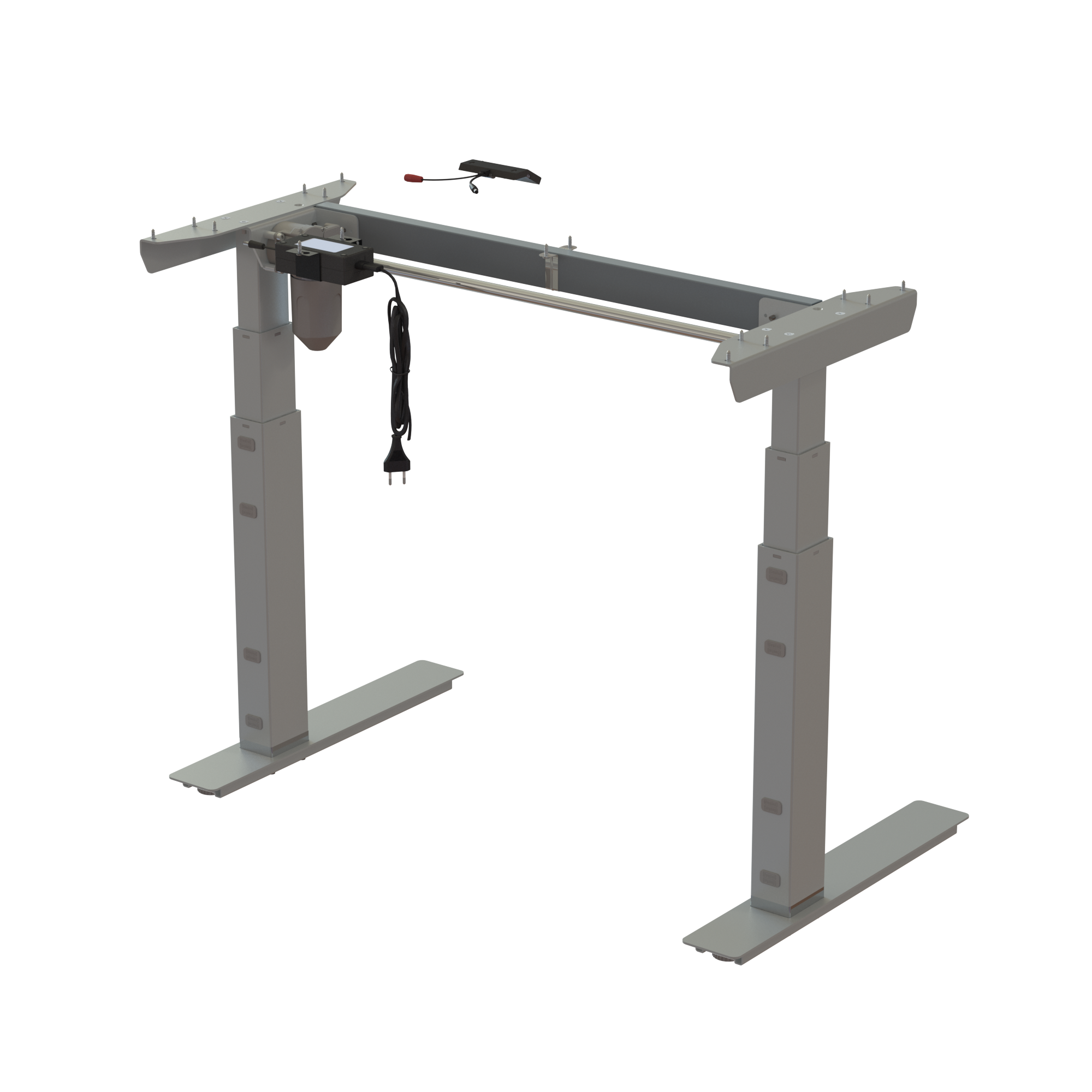 Ergonomic desk frame | Width 092 cm | Silver