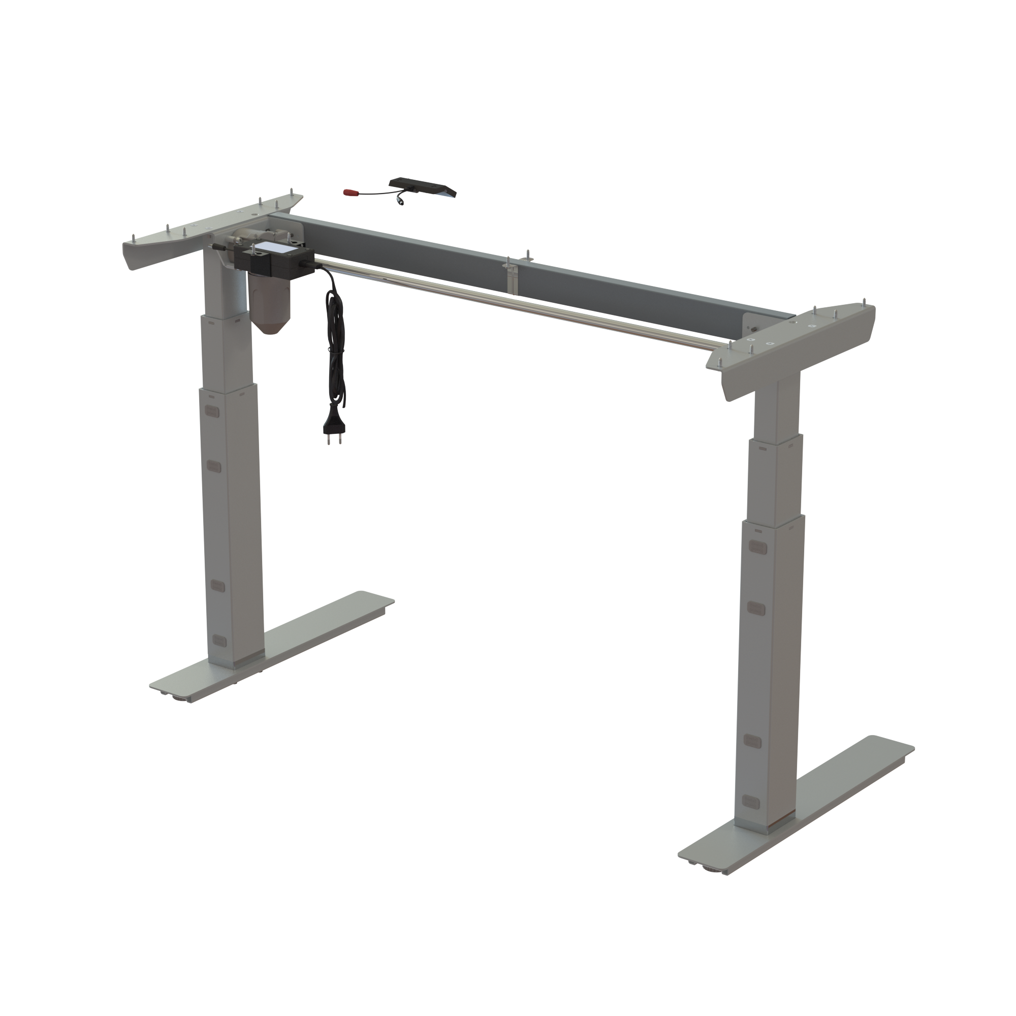 Ergonomic desk frame | Width 112 cm | Silver
