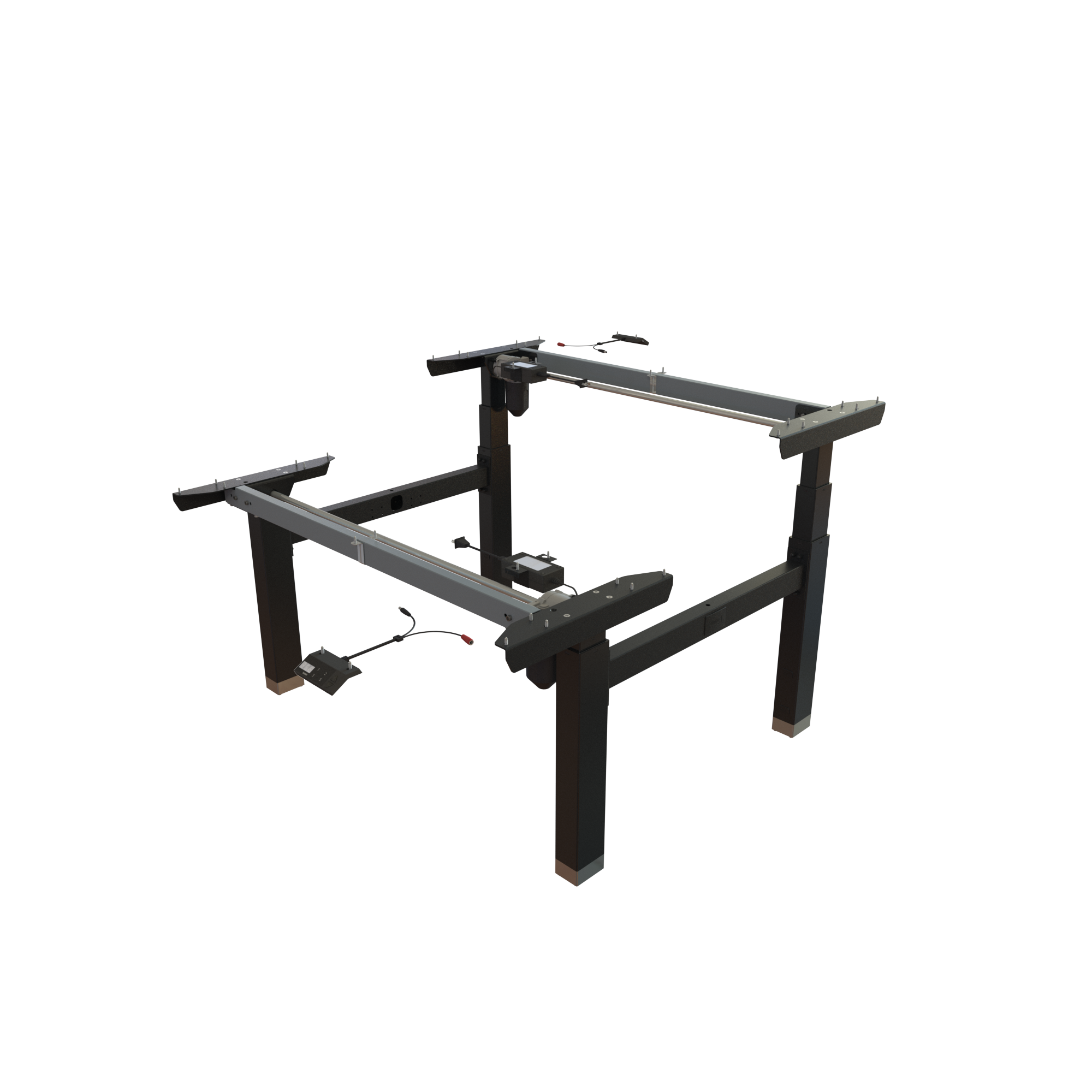 Ergonomic desk frame | Width 112 cm | Black 