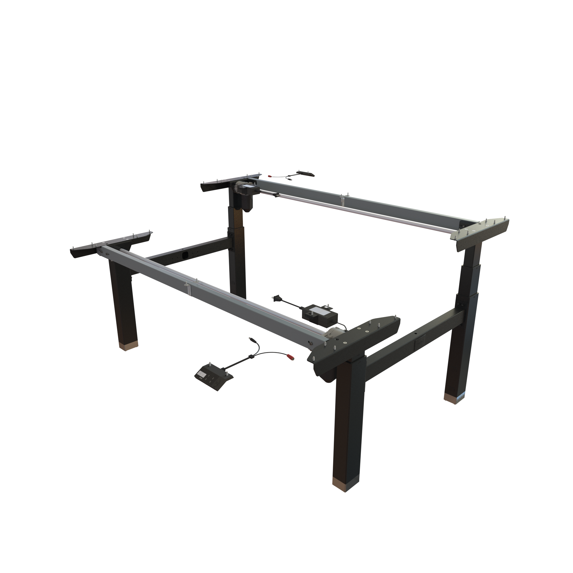 Ergonomic desk frame | Width 152 cm | Black 