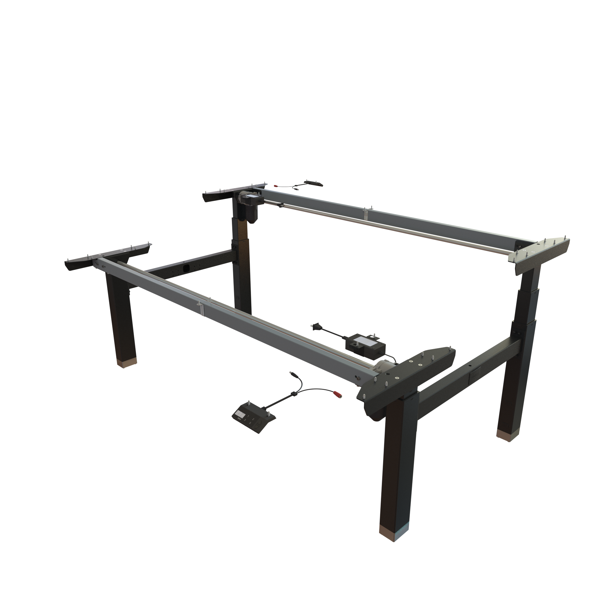 Ergonomic desk frame | Width 172 cm | Black 