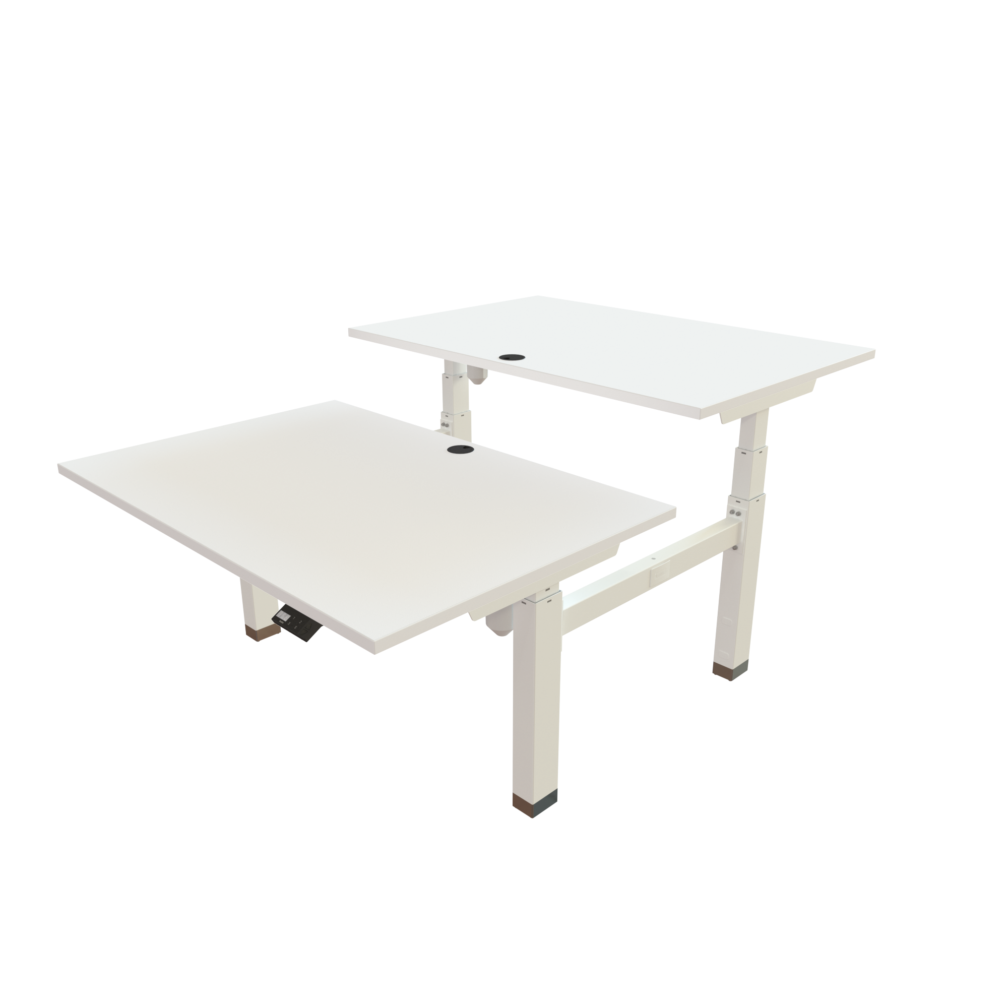 Ergonomic desk | 120x80 cm | White with white frame