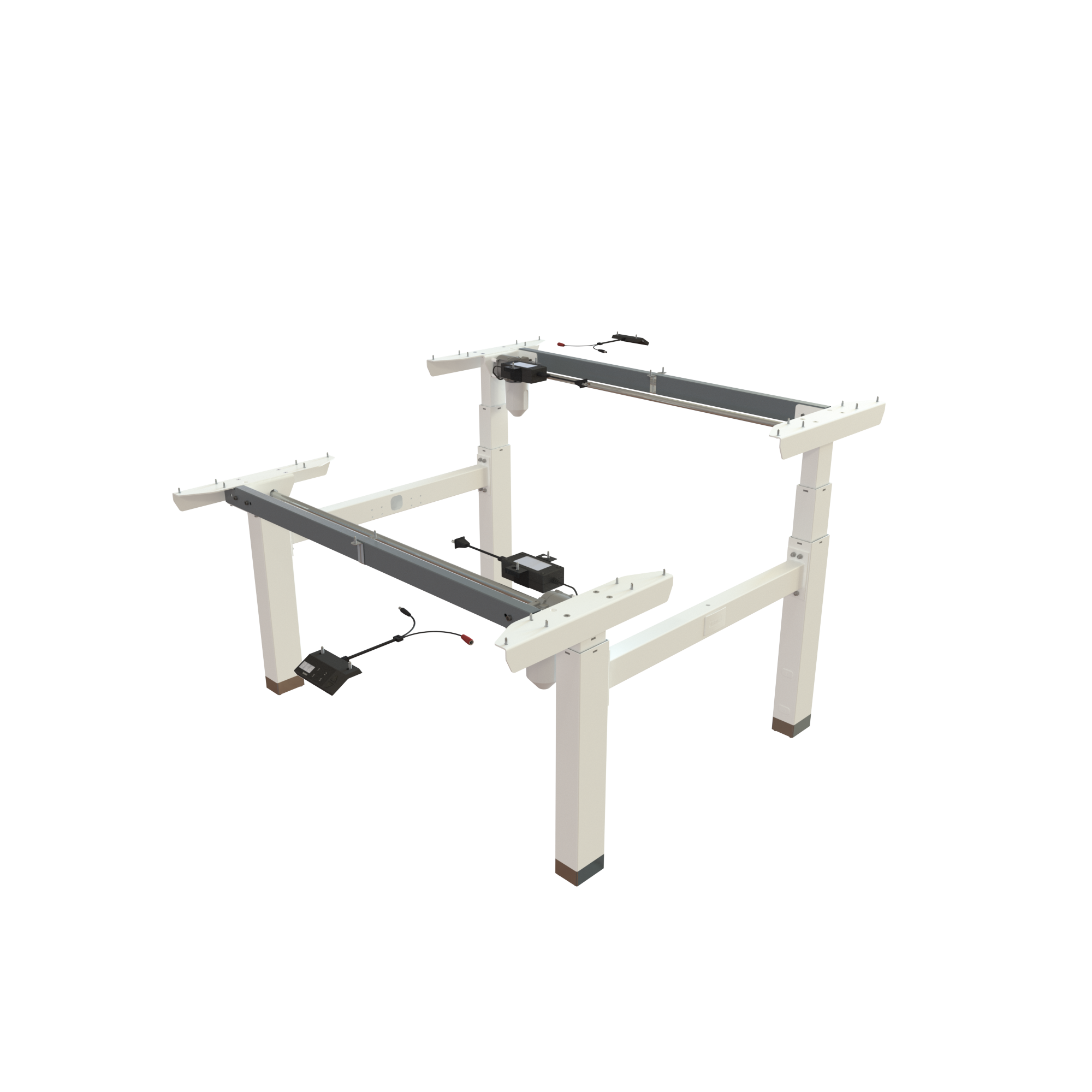 Ergonomic desk frame | Width 112 cm | White