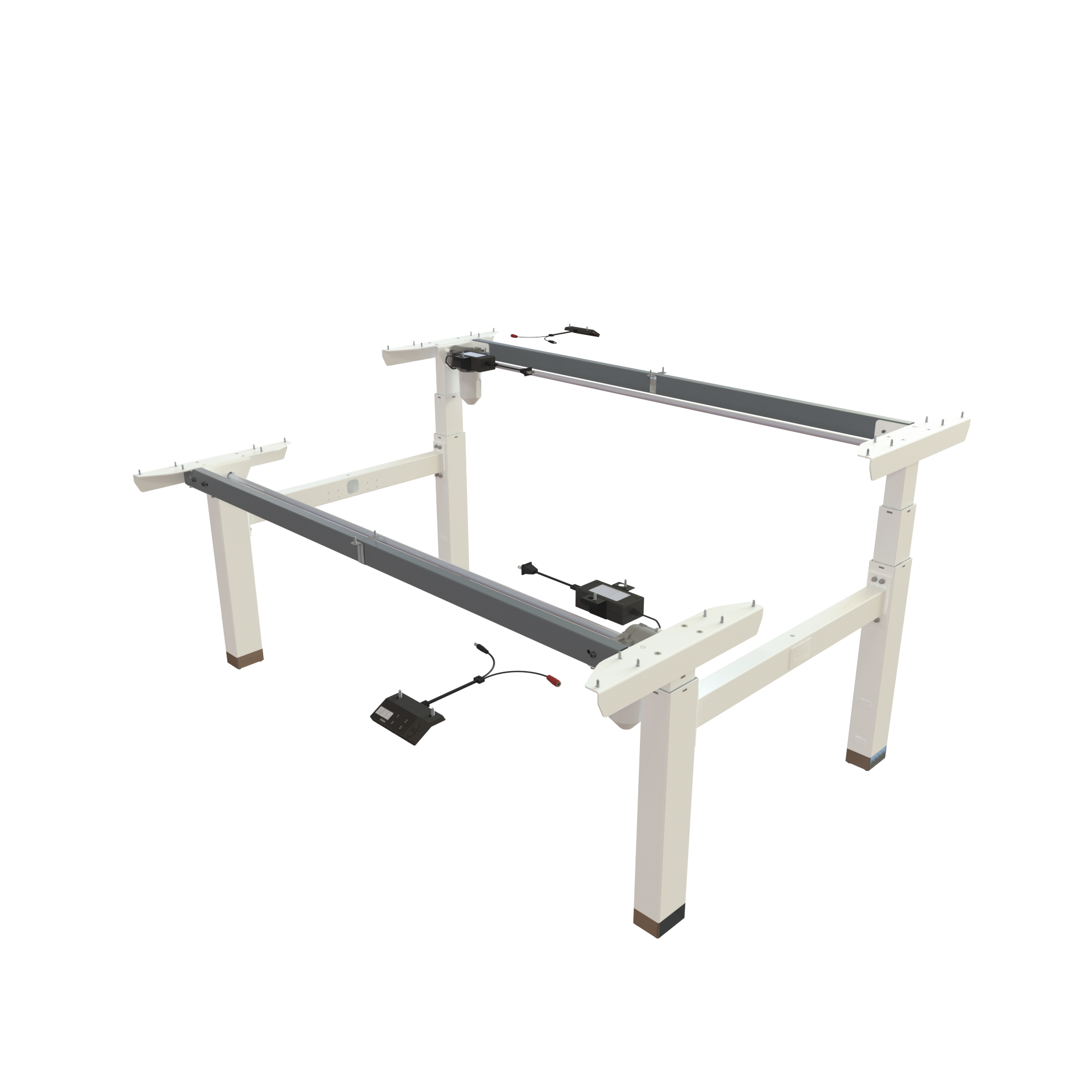 Ergonomic desk frame | Width 152 cm | White