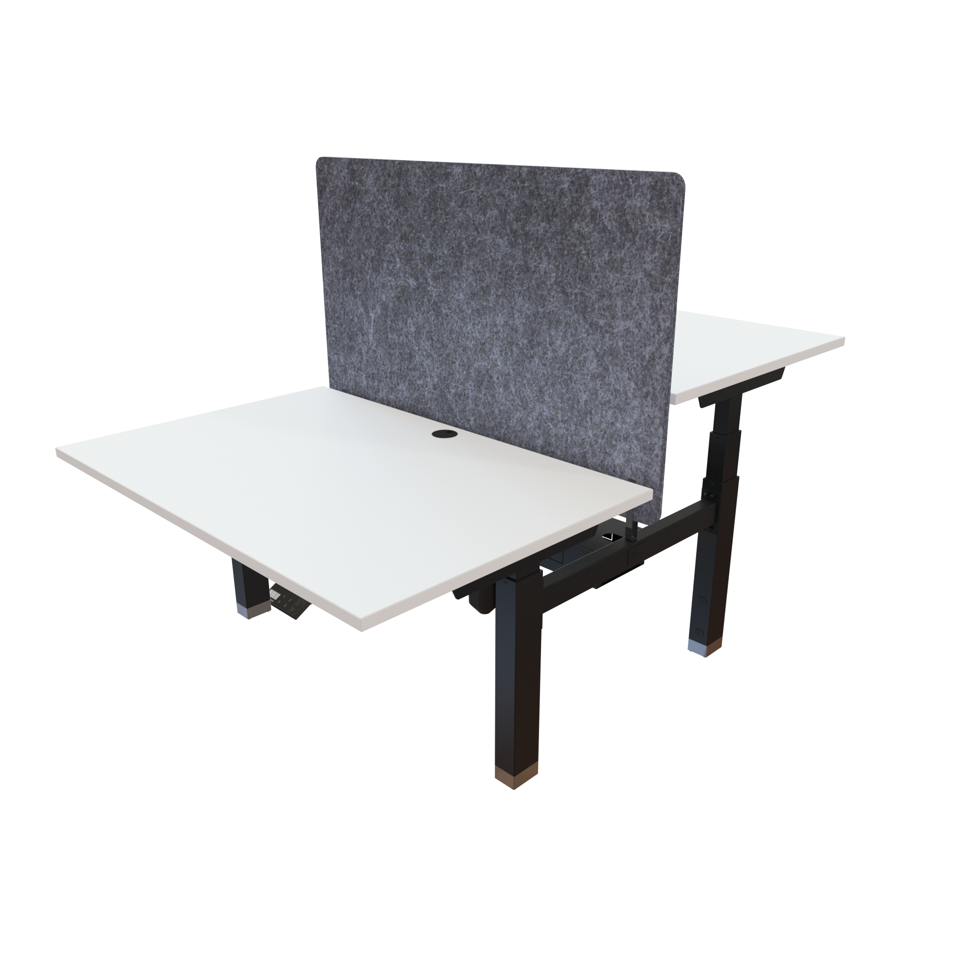 Ergonomic desk | 120x80 cm | White with black frame