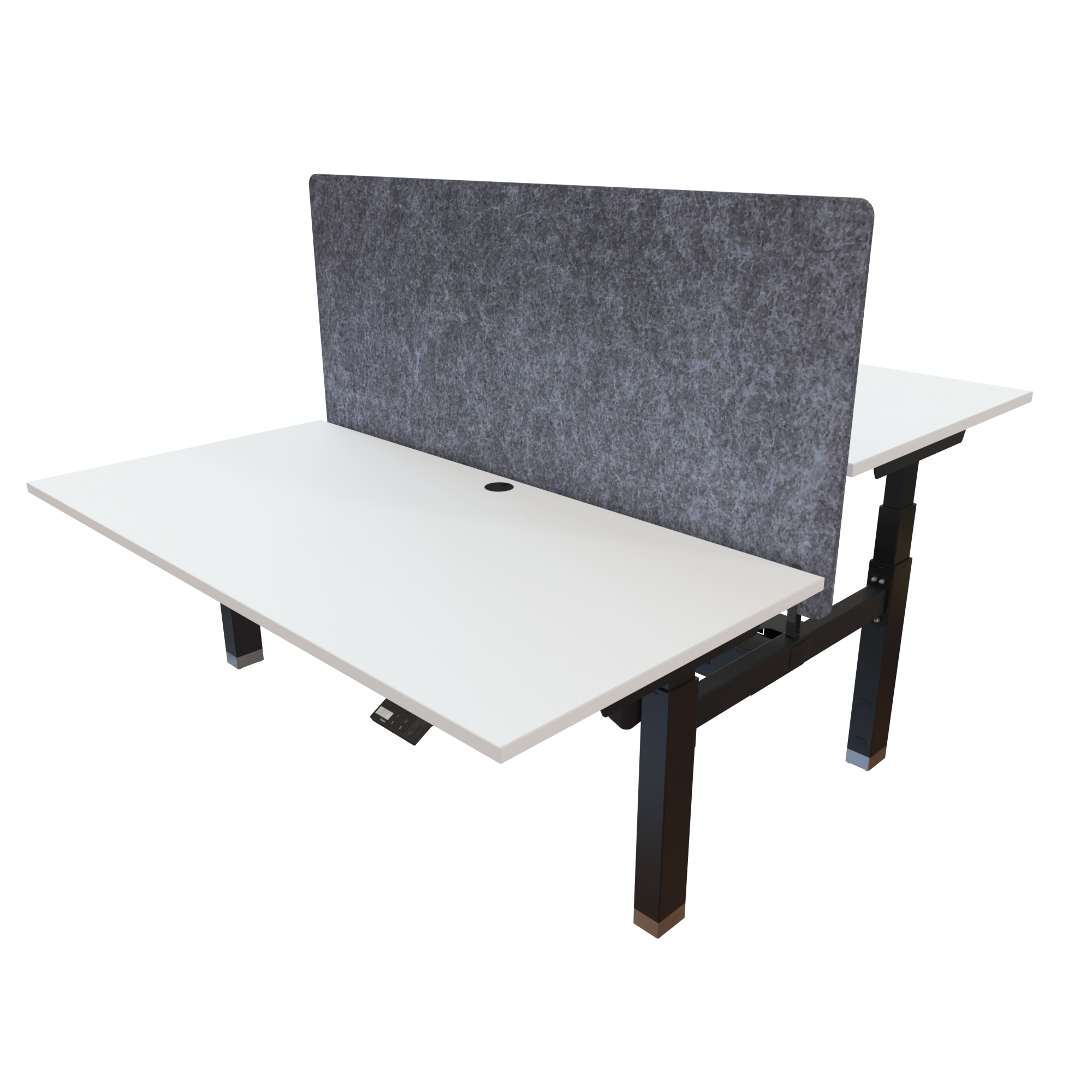 Ergonomic desk | 160x80 cm | White with black frame