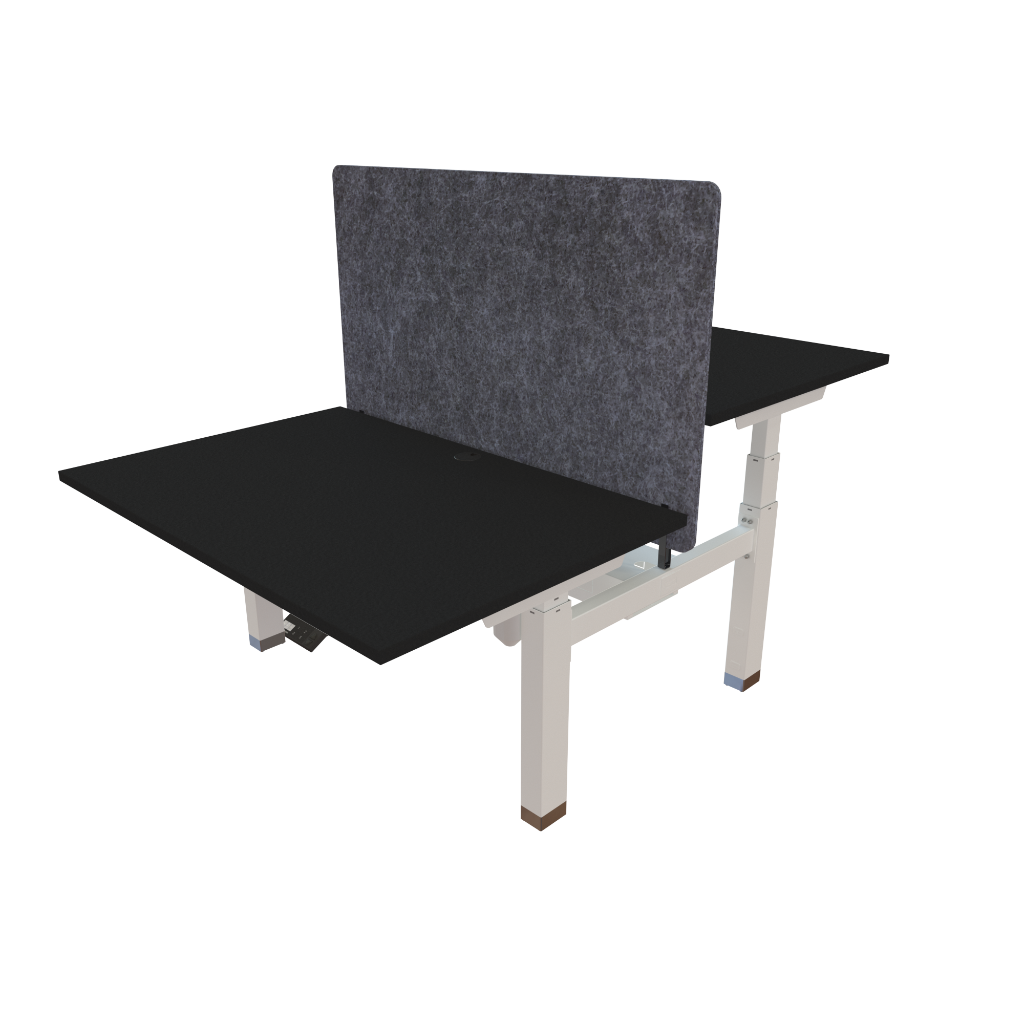 Ergonomic desk | 120x80 cm | Black  with white frame