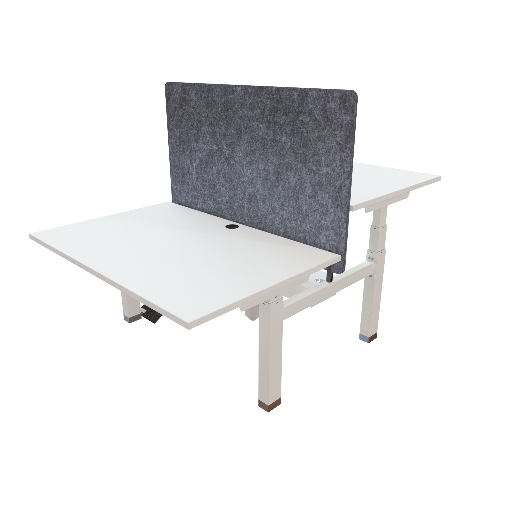 Ergonomic desk | 120x80 cm | White with white frame
