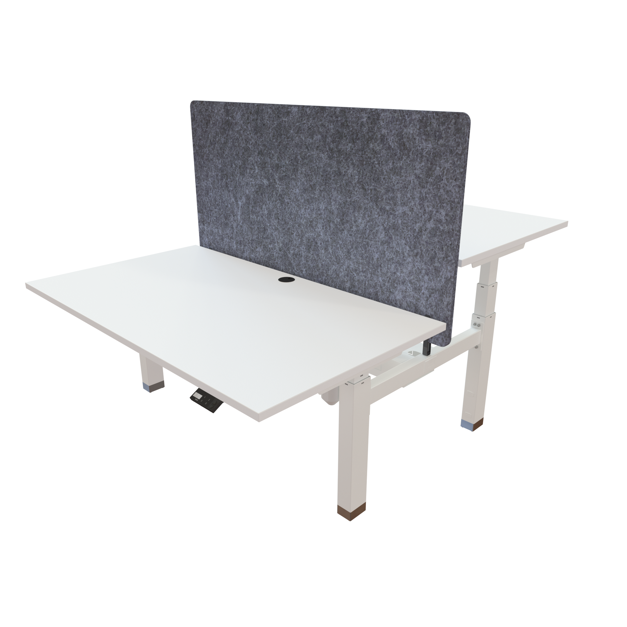 Ergonomic desk | 140x80 cm | White with white frame