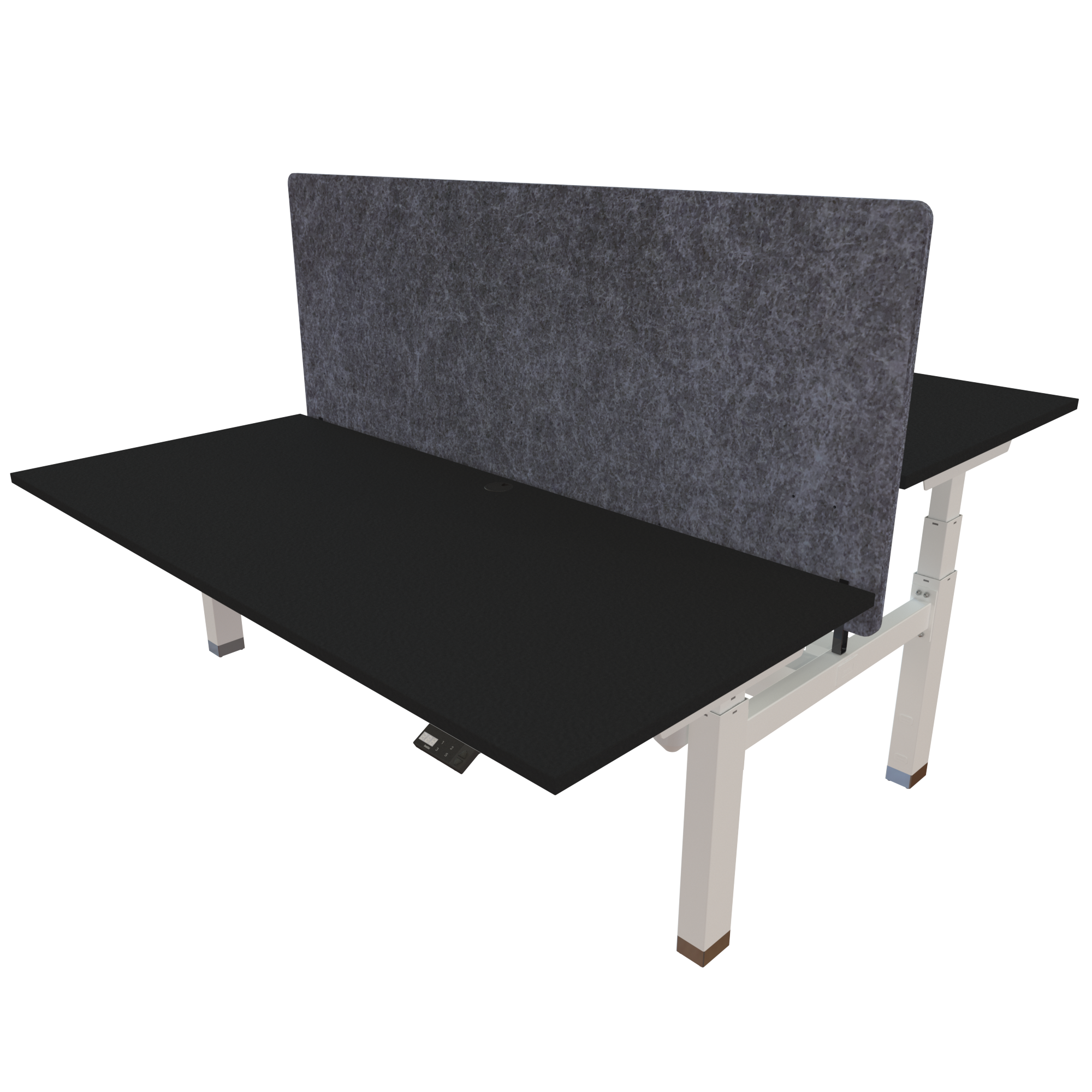 Ergonomic desk | 180x80 cm | Black  with white frame
