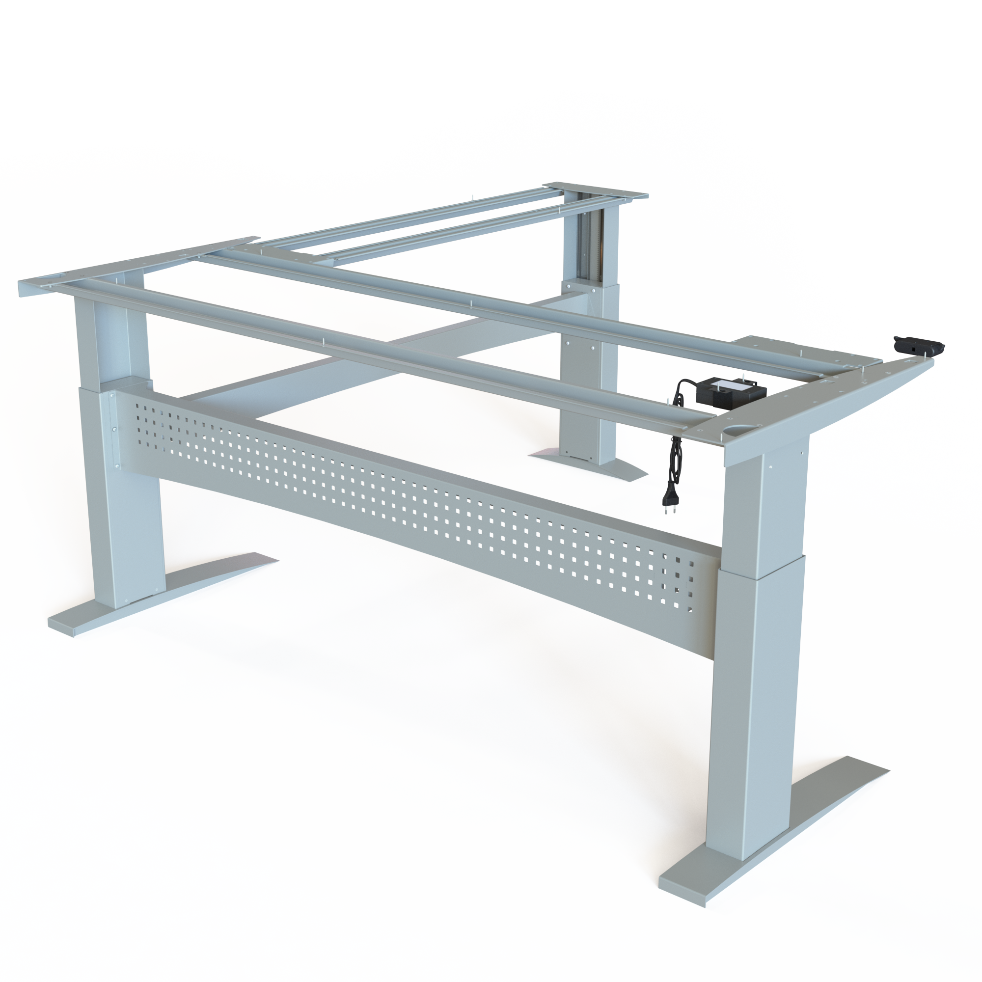 Electric Desk Frame | Width 196 cm | Silver