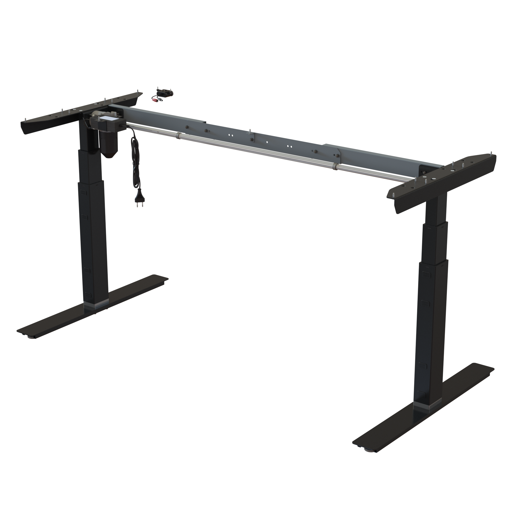Ergonomic desk frame | Width 112-152 cm | Black 