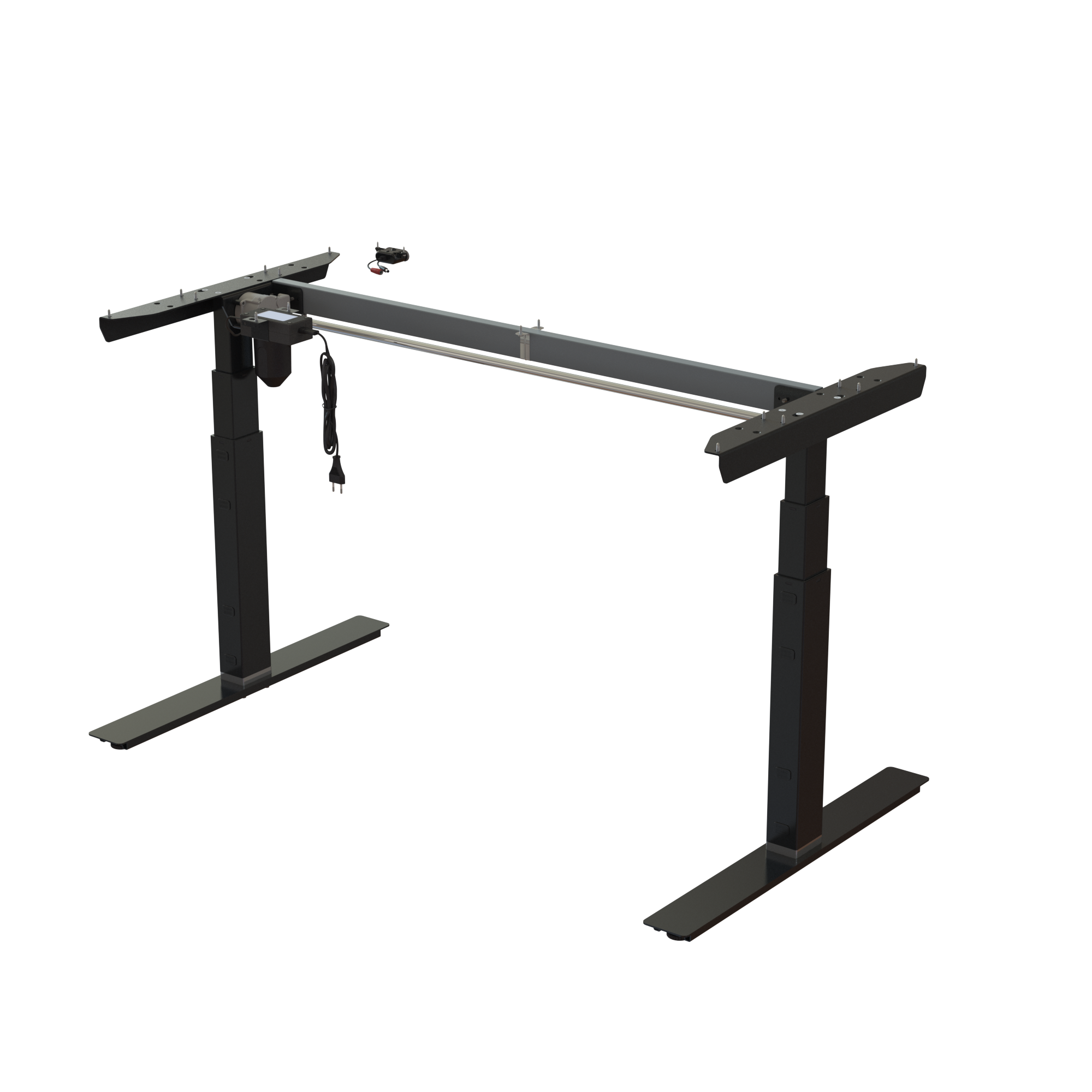 Ergonomic desk frame | Width 129 cm | Black 